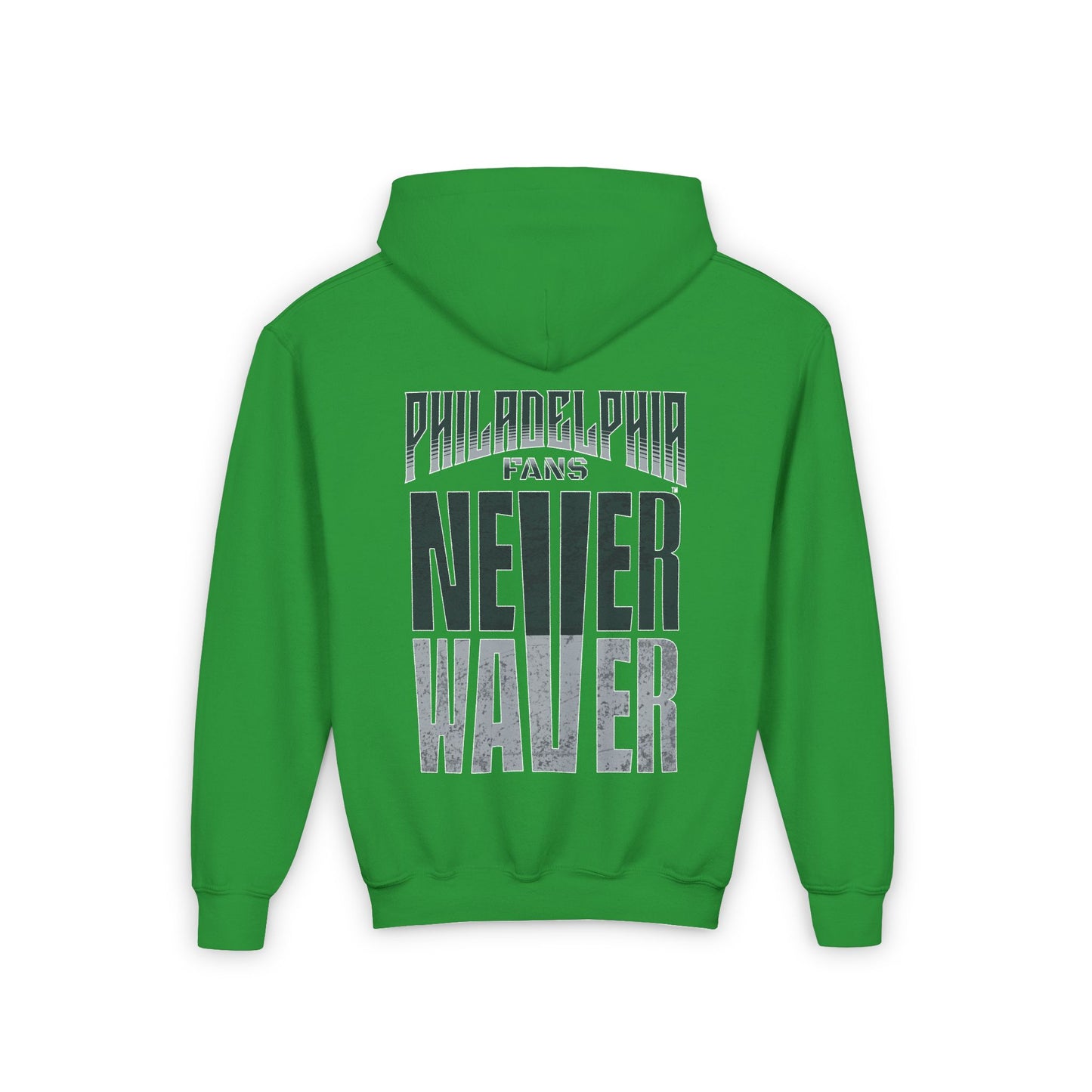 Philadelphia Fans Never Waver Youth Heavy Blend Hooded Sweatshirt - Never Waver