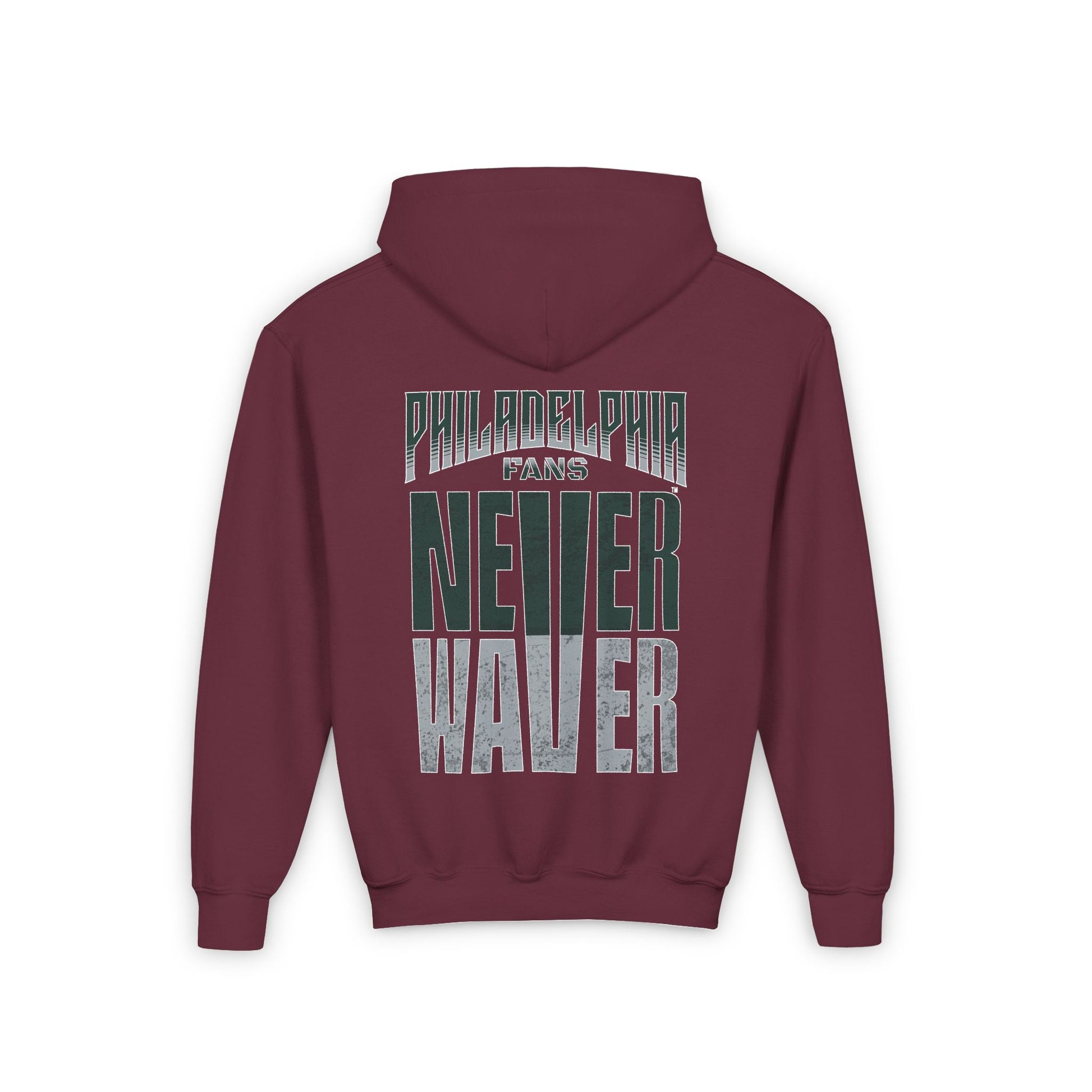 Philadelphia Fans Never Waver Youth Heavy Blend Hooded Sweatshirt - Never Waver