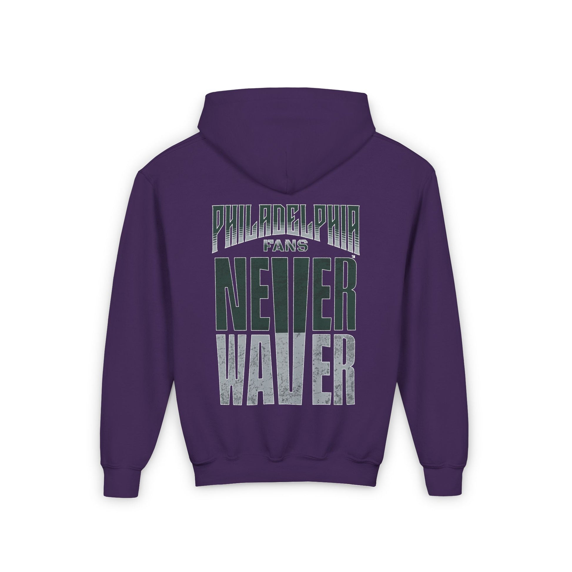 Philadelphia Fans Never Waver Youth Heavy Blend Hooded Sweatshirt - Never Waver