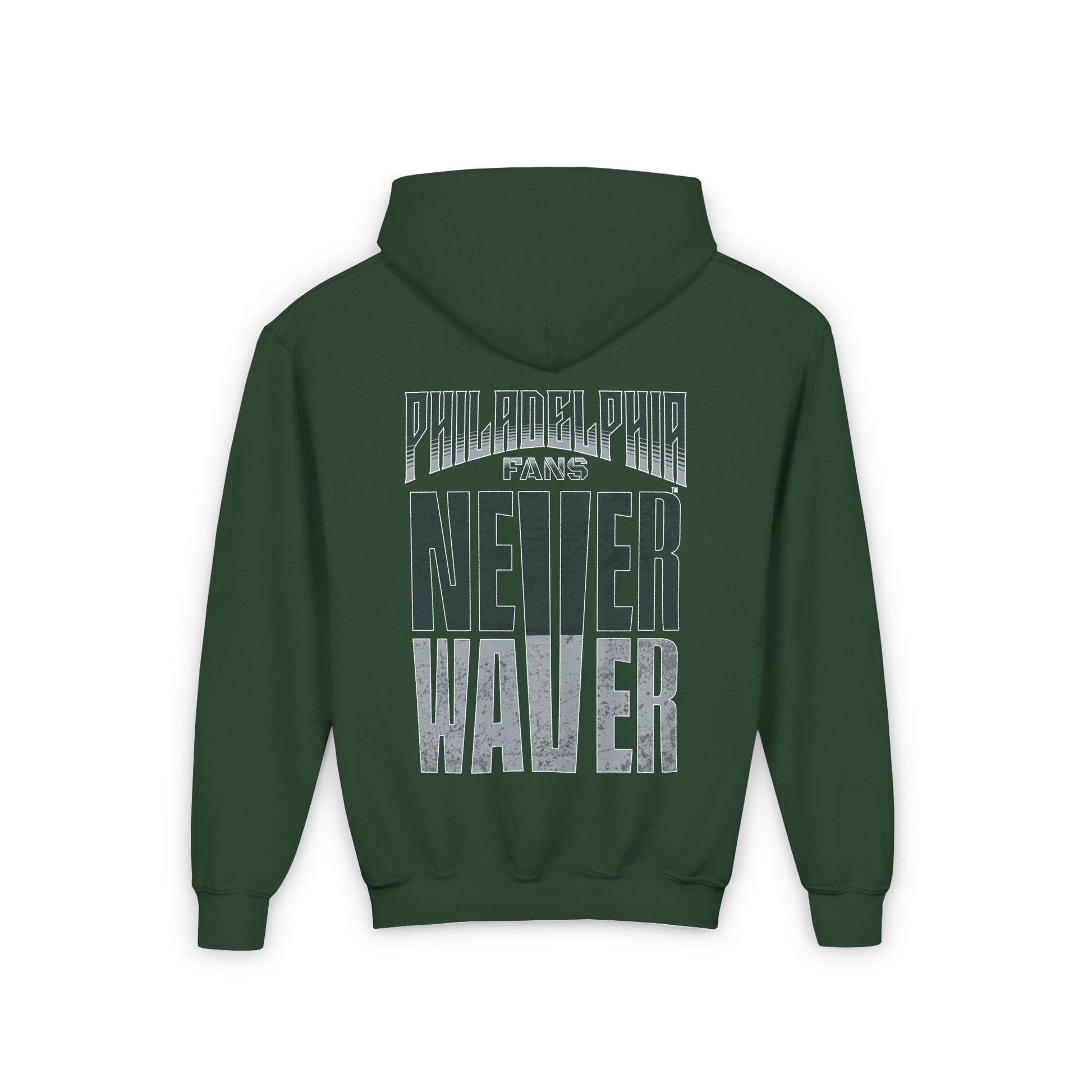 Philadelphia Fans Never Waver Youth Heavy Blend Hooded Sweatshirt - Never Waver