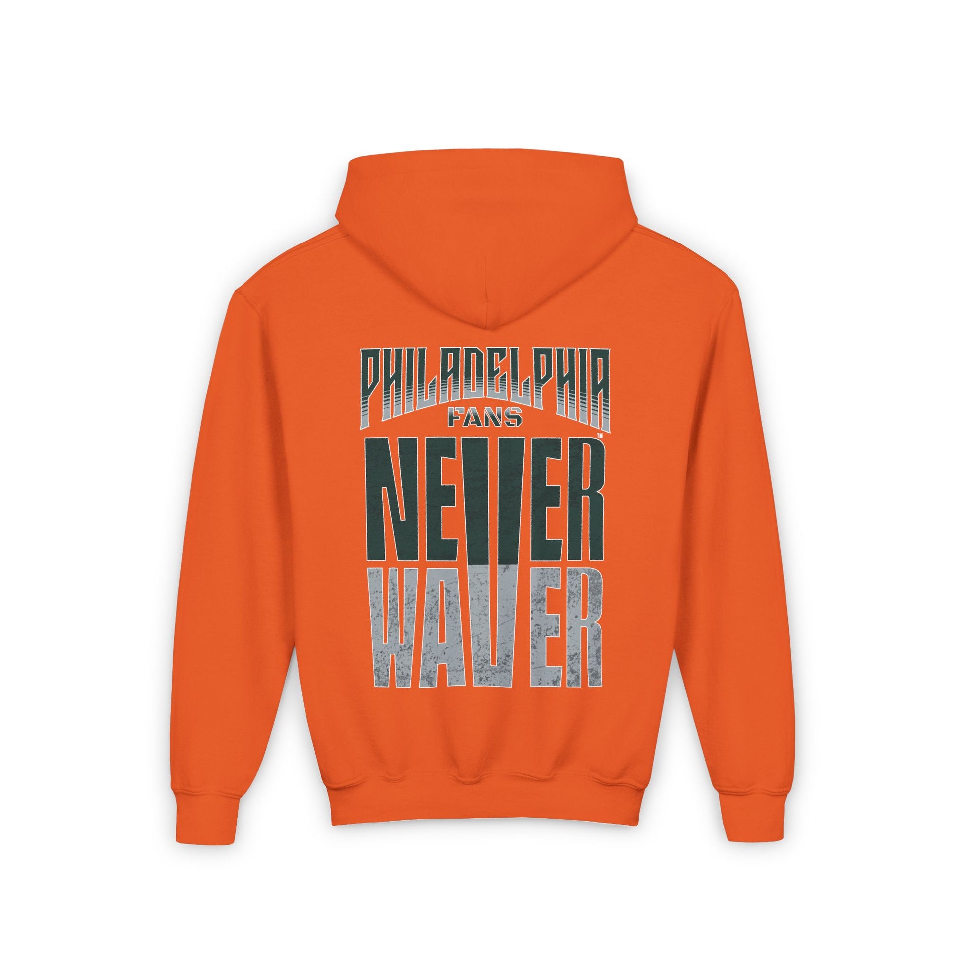 Philadelphia Fans Never Waver Youth Heavy Blend Hooded Sweatshirt - Never Waver