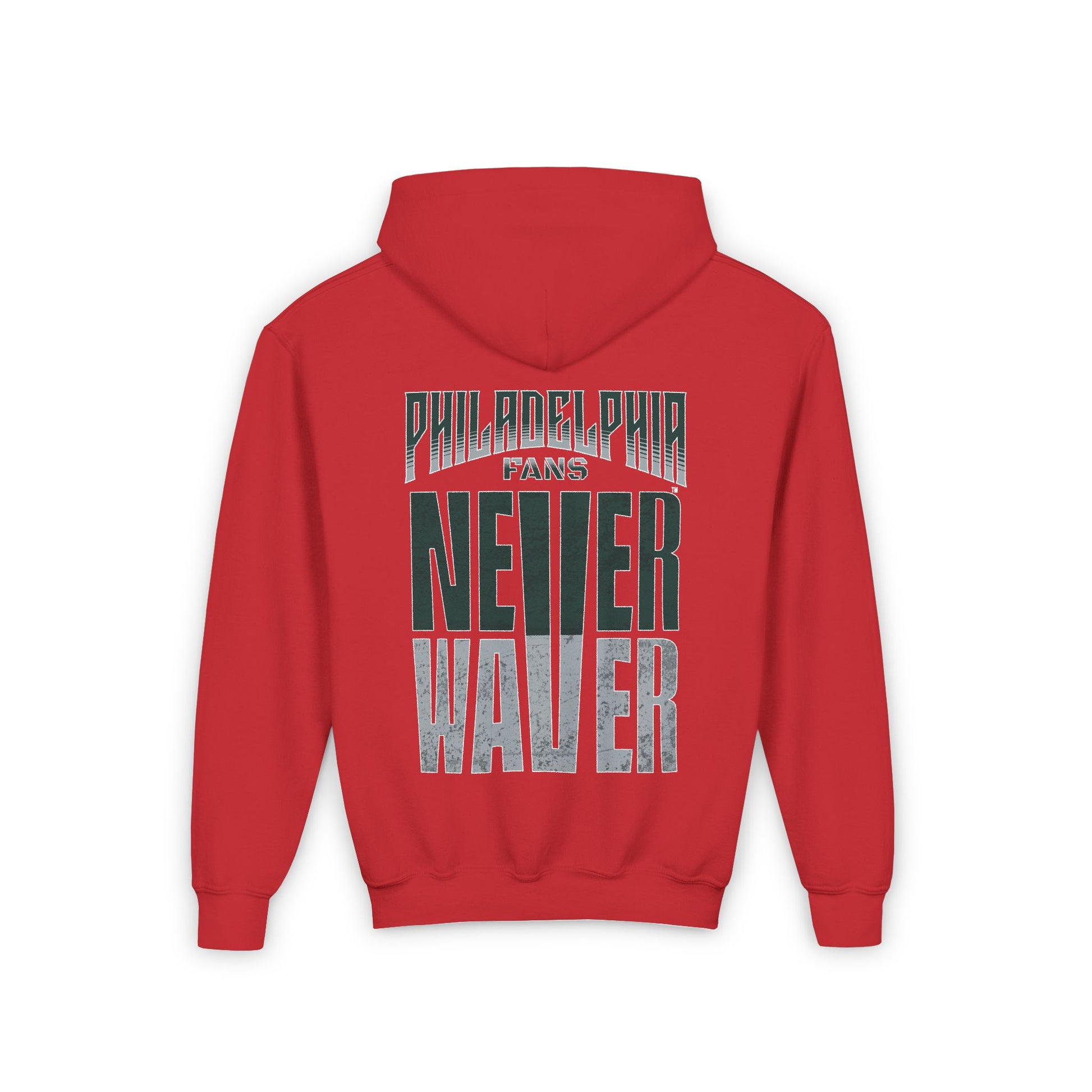 Philadelphia Fans Never Waver Youth Heavy Blend Hooded Sweatshirt - Never Waver