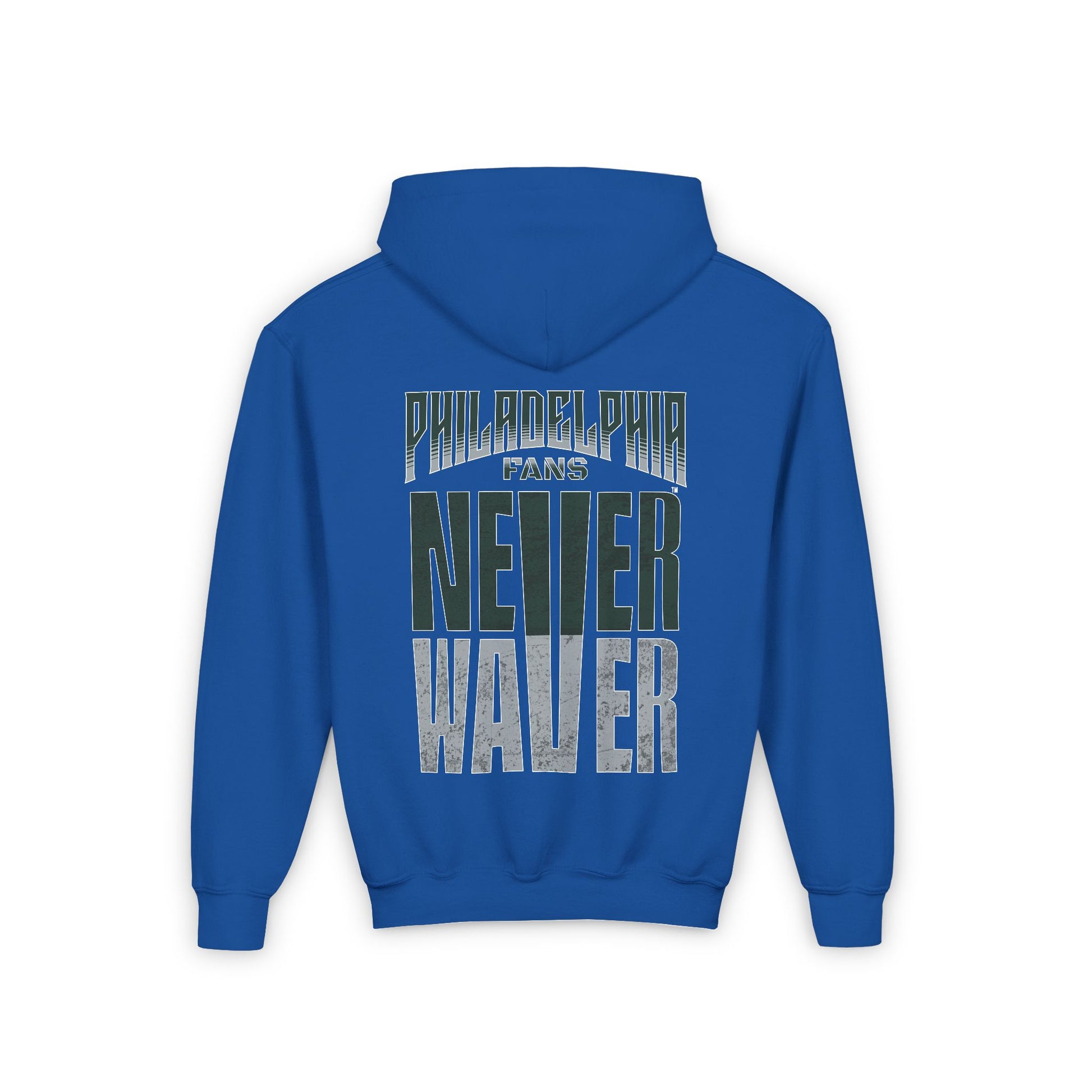 Philadelphia Fans Never Waver Youth Heavy Blend Hooded Sweatshirt - Never Waver