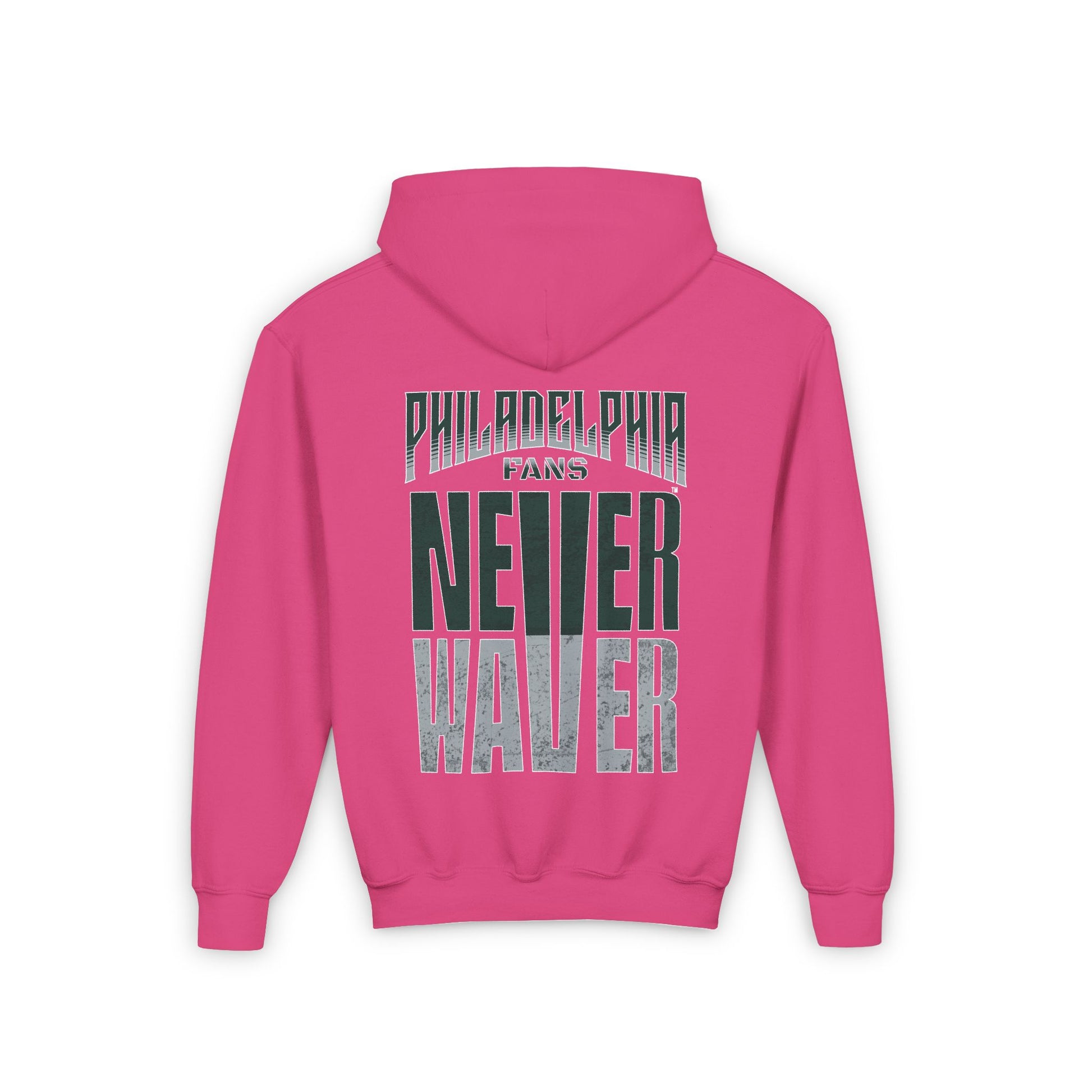 Philadelphia Fans Never Waver Youth Heavy Blend Hooded Sweatshirt - Never Waver