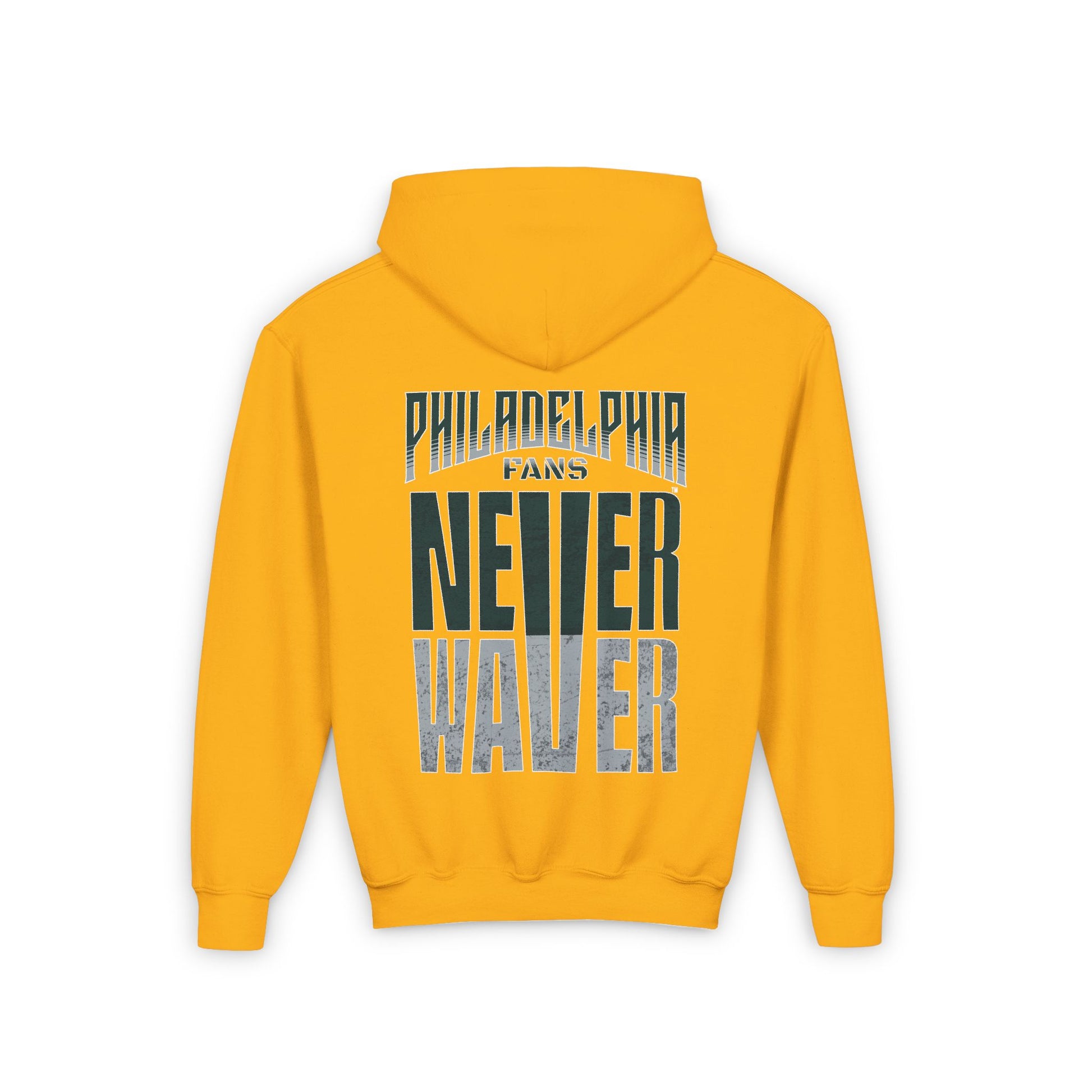 Philadelphia Fans Never Waver Youth Heavy Blend Hooded Sweatshirt - Never Waver