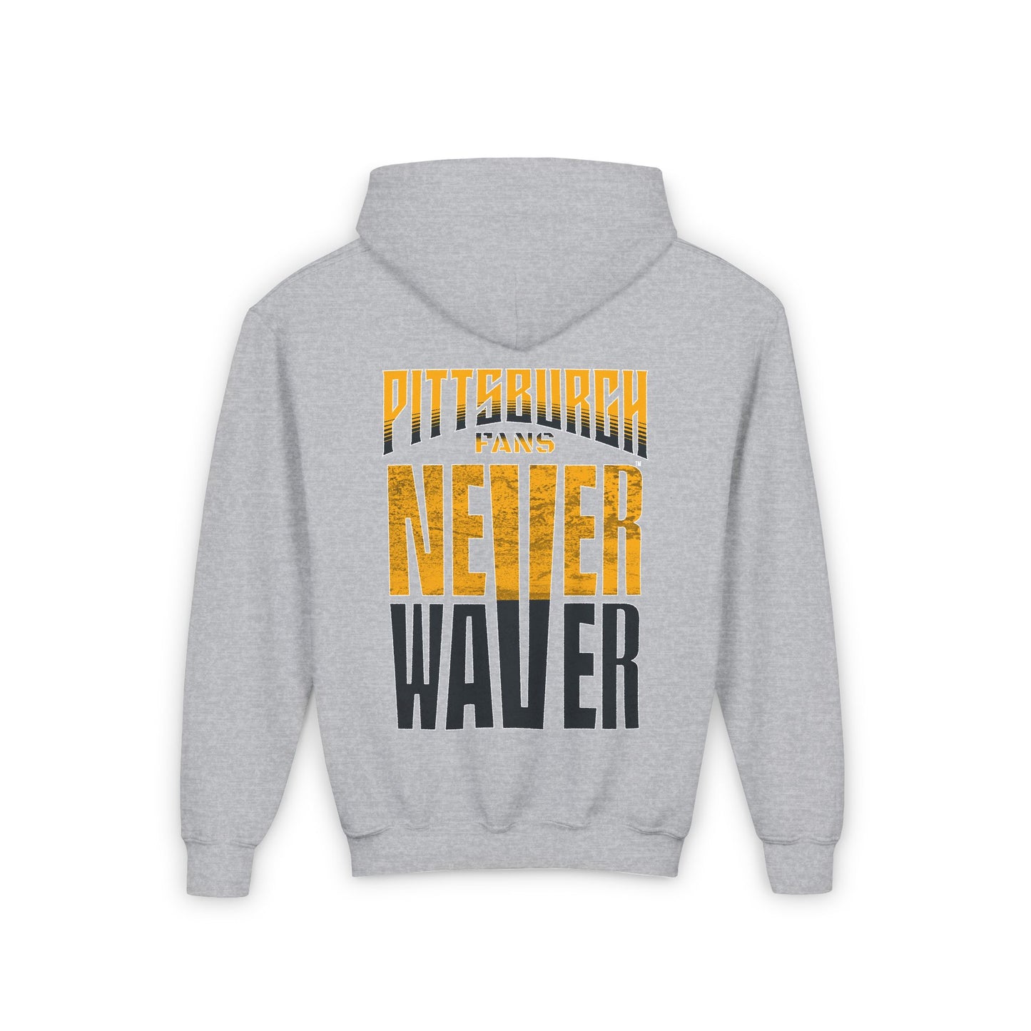 Pittsburgh Fans Never Waver Youth Heavy Blend Hooded Sweatshirt - Never Waver