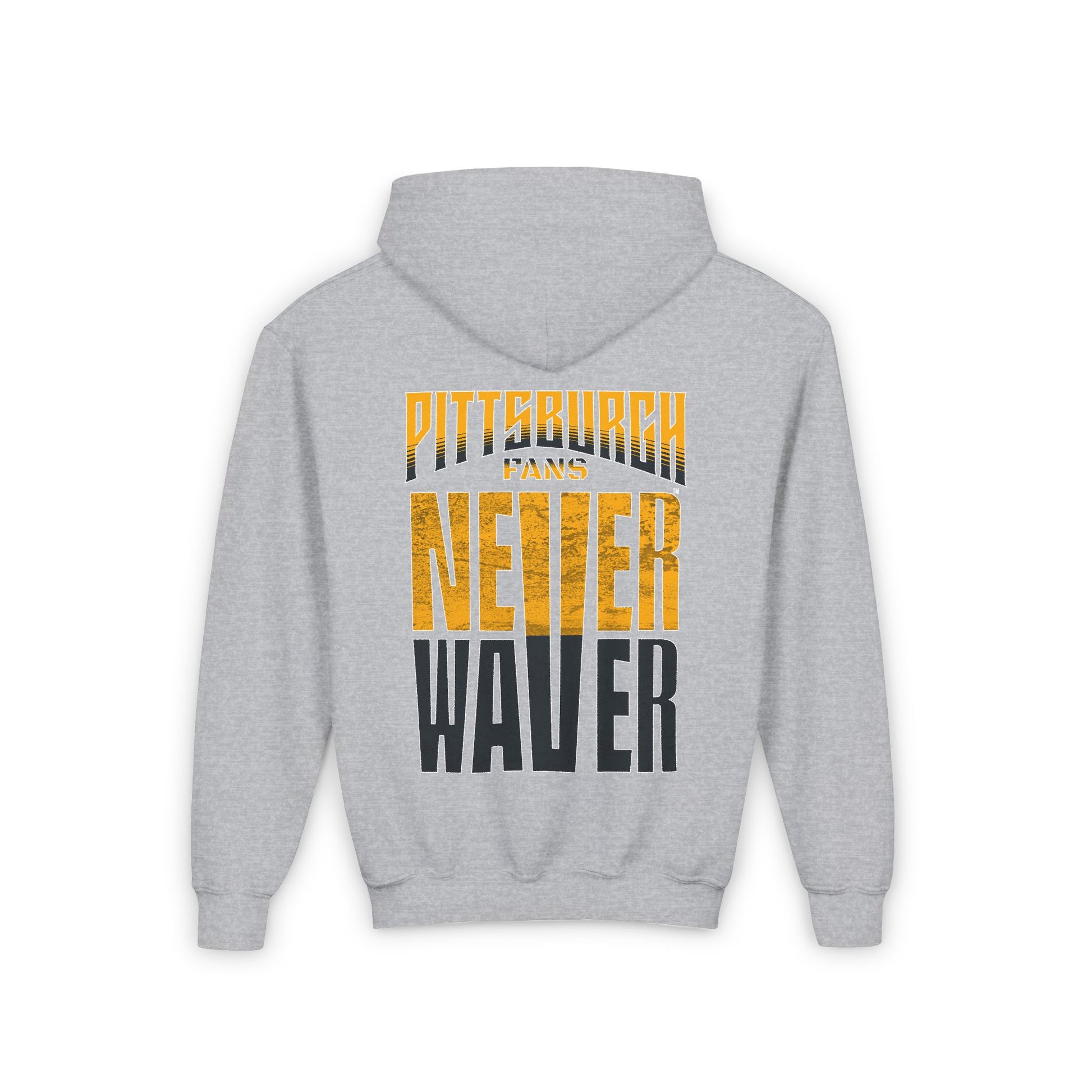 Pittsburgh Fans Never Waver Youth Heavy Blend Hooded Sweatshirt - Never Waver