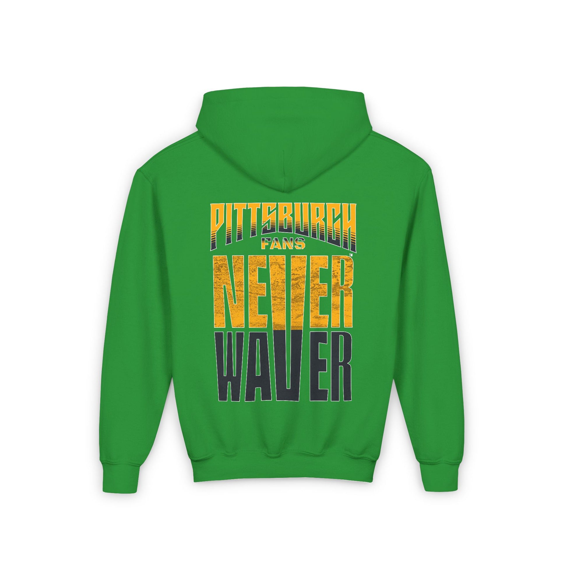 Pittsburgh Fans Never Waver Youth Heavy Blend Hooded Sweatshirt - Never Waver