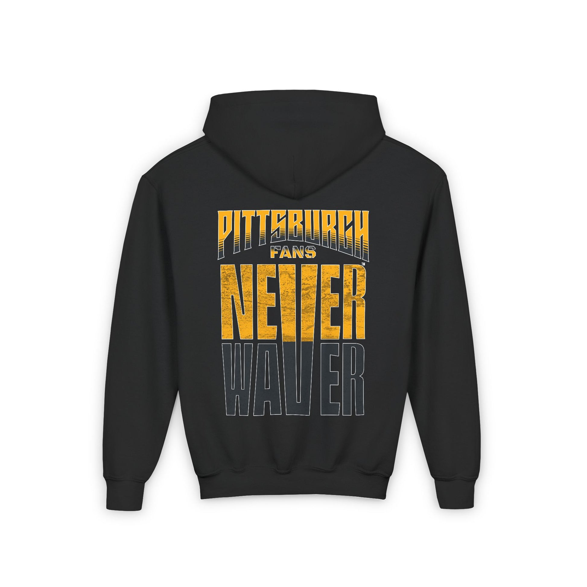 Pittsburgh Fans Never Waver Youth Heavy Blend Hooded Sweatshirt - Never Waver
