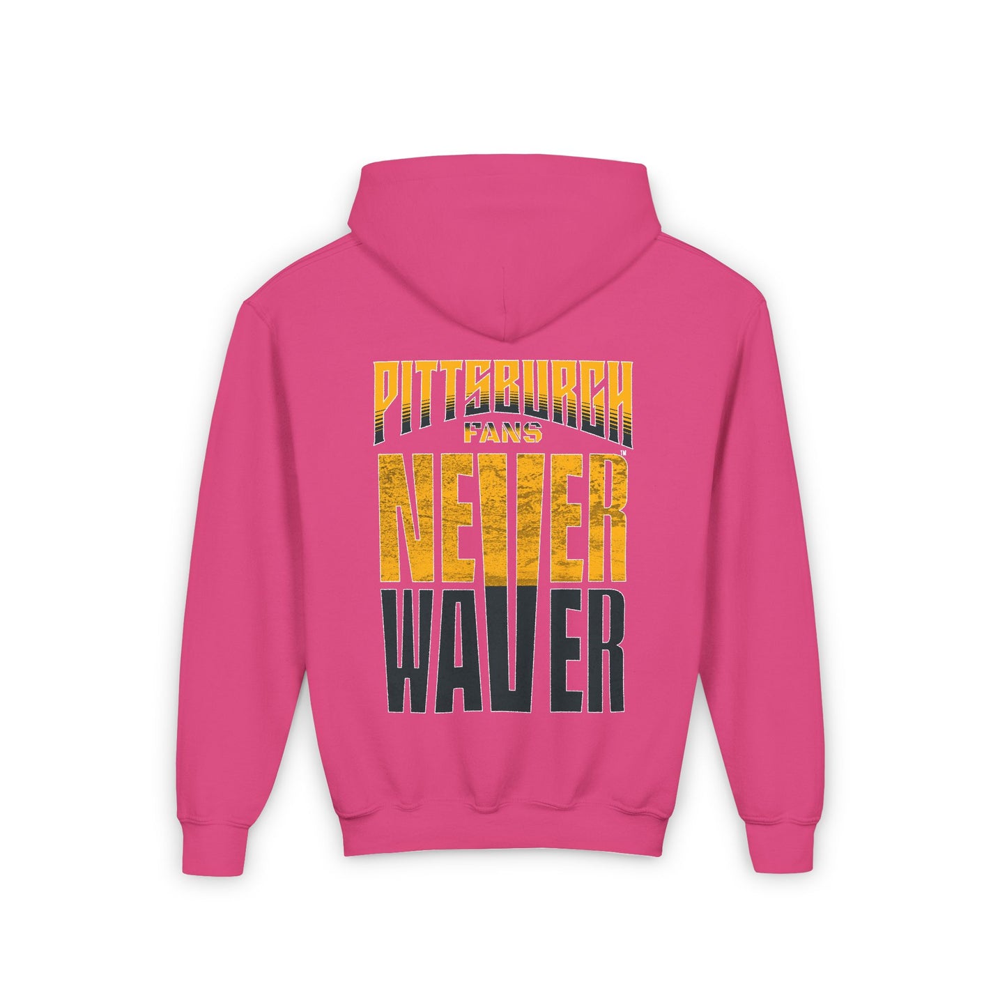 Pittsburgh Fans Never Waver Youth Heavy Blend Hooded Sweatshirt - Never Waver
