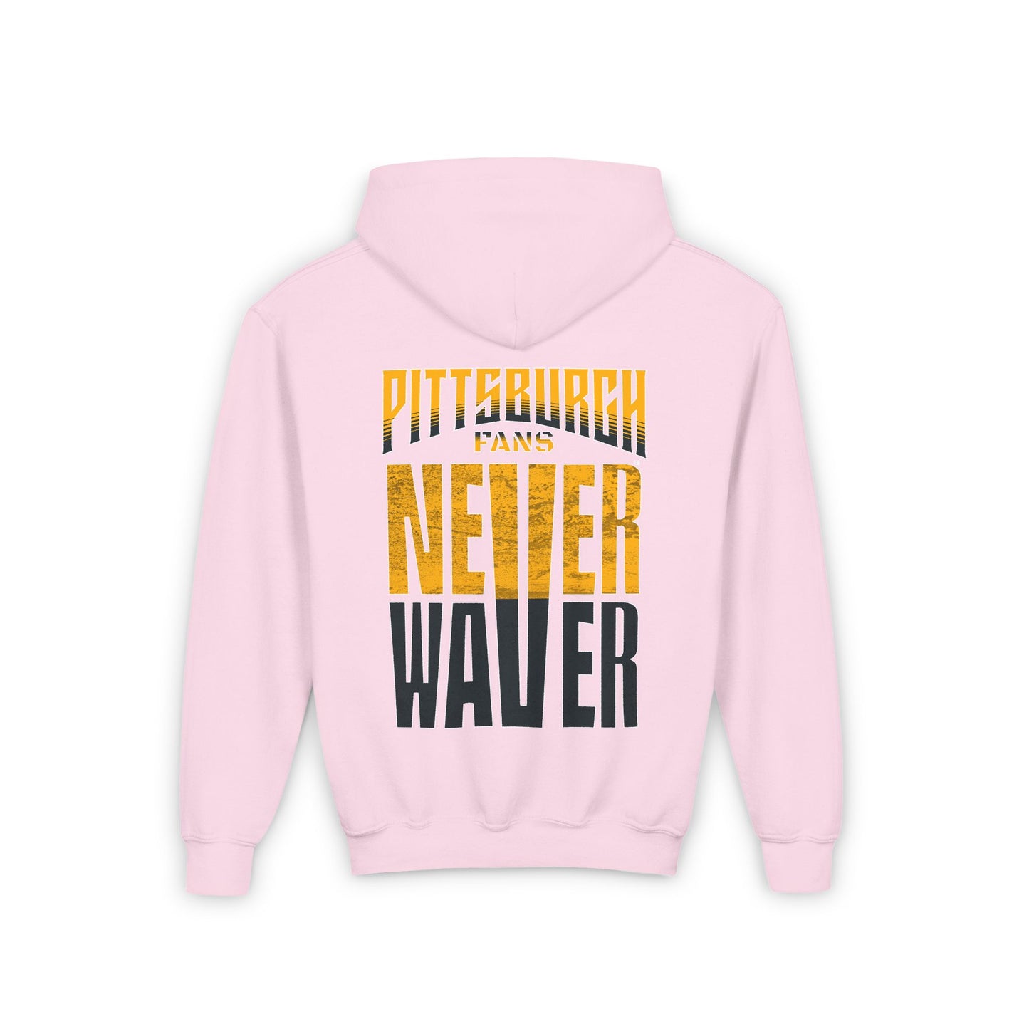 Pittsburgh Fans Never Waver Youth Heavy Blend Hooded Sweatshirt - Never Waver