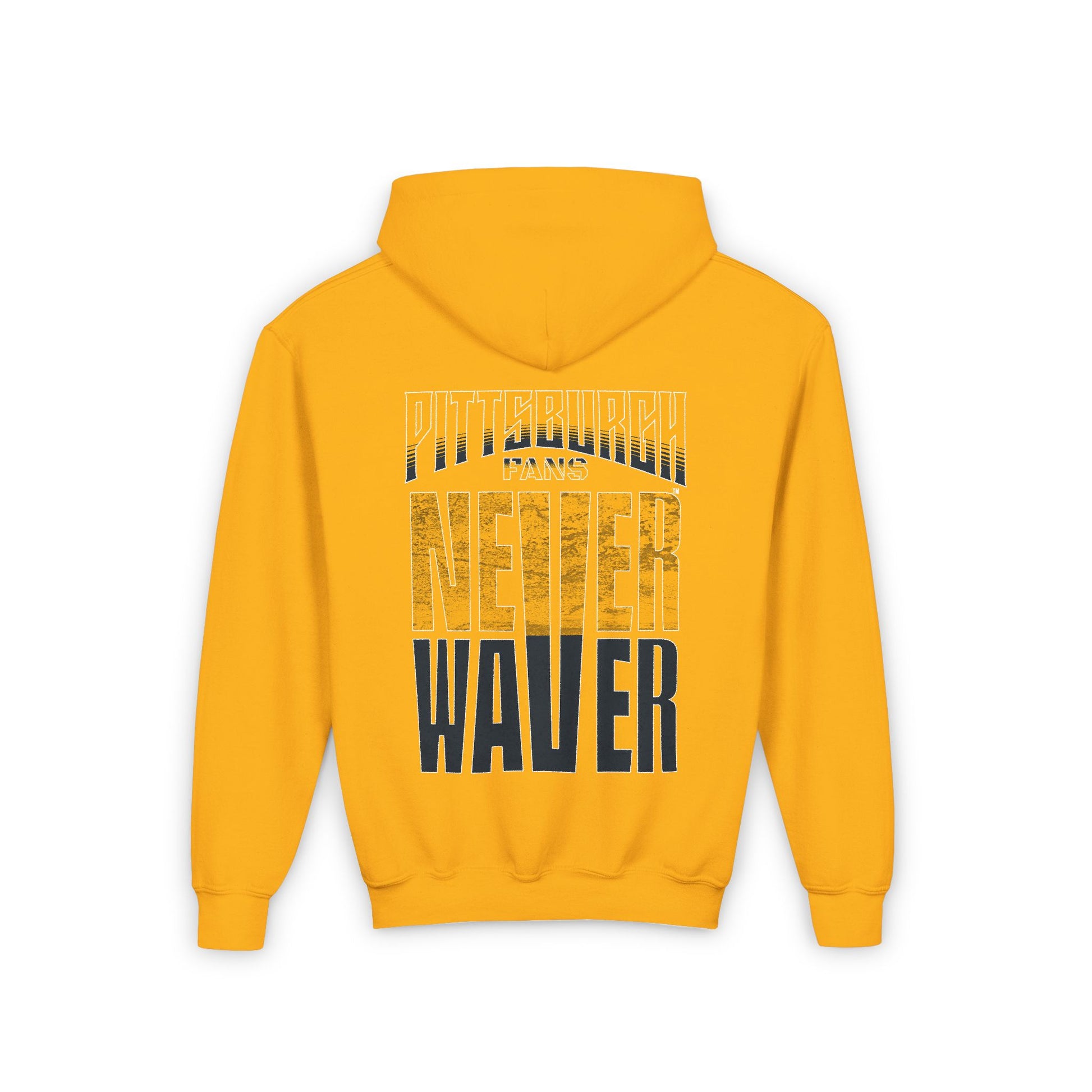 Pittsburgh Fans Never Waver Youth Heavy Blend Hooded Sweatshirt - Never Waver