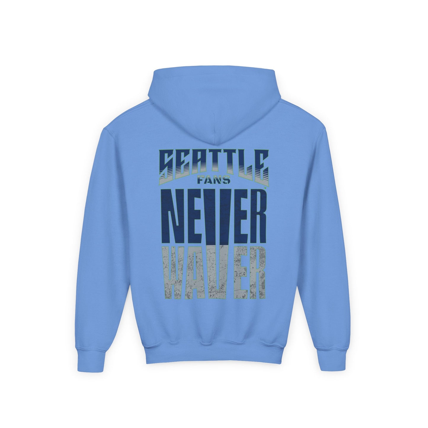 Seattle Fans Never Waver Youth Heavy Blend Hooded Sweatshirt - Never Waver