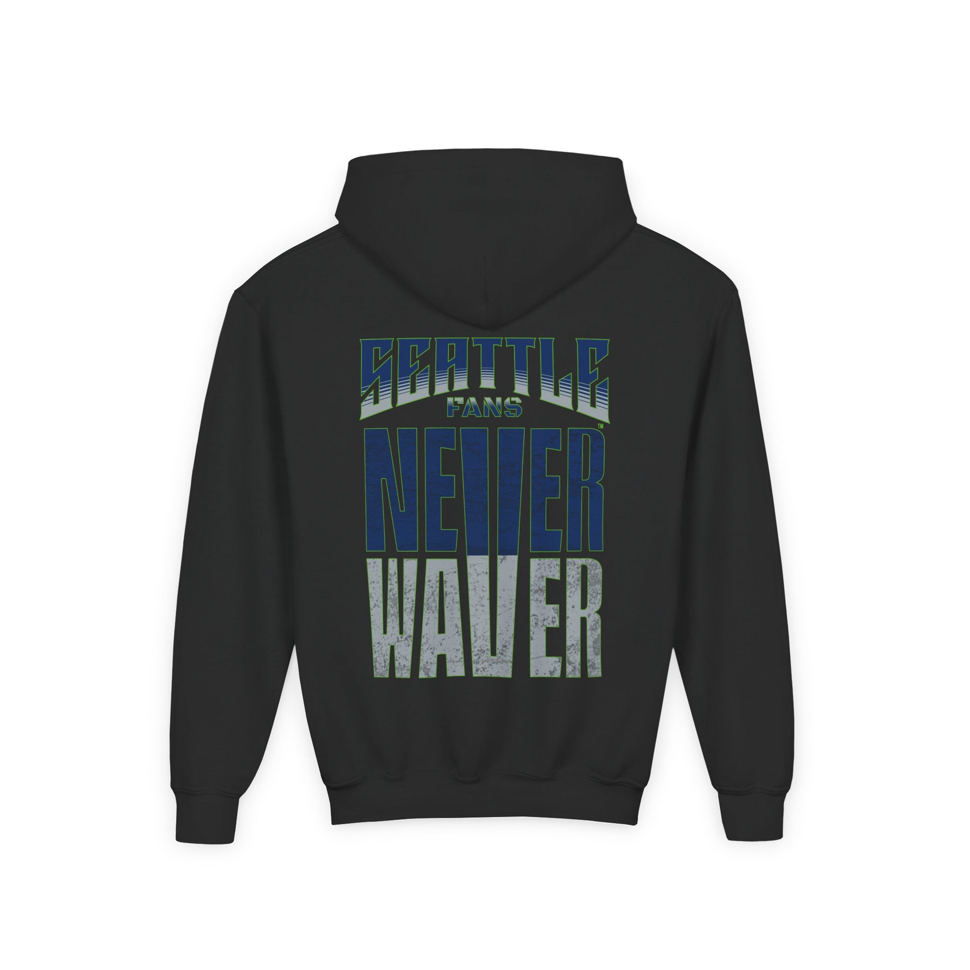Seattle Fans Never Waver Youth Heavy Blend Hooded Sweatshirt - Never Waver
