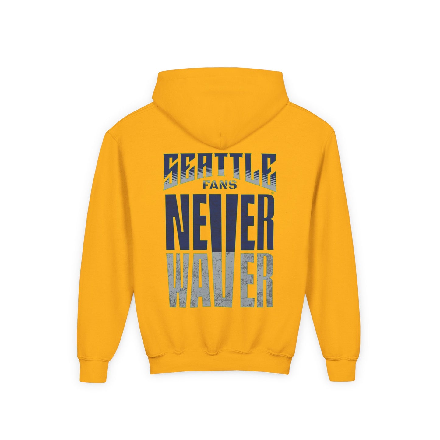Seattle Fans Never Waver Youth Heavy Blend Hooded Sweatshirt - Never Waver