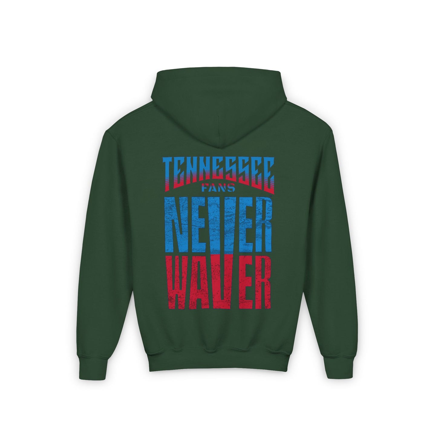 Tennessee Fans Never Waver Youth Heavy Blend Hooded Sweatshirt - Never Waver