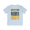 Green Bay Fans Never Waver Kids Softstyle Tee - Never Waver