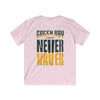 Green Bay Fans Never Waver Kids Softstyle Tee - Never Waver