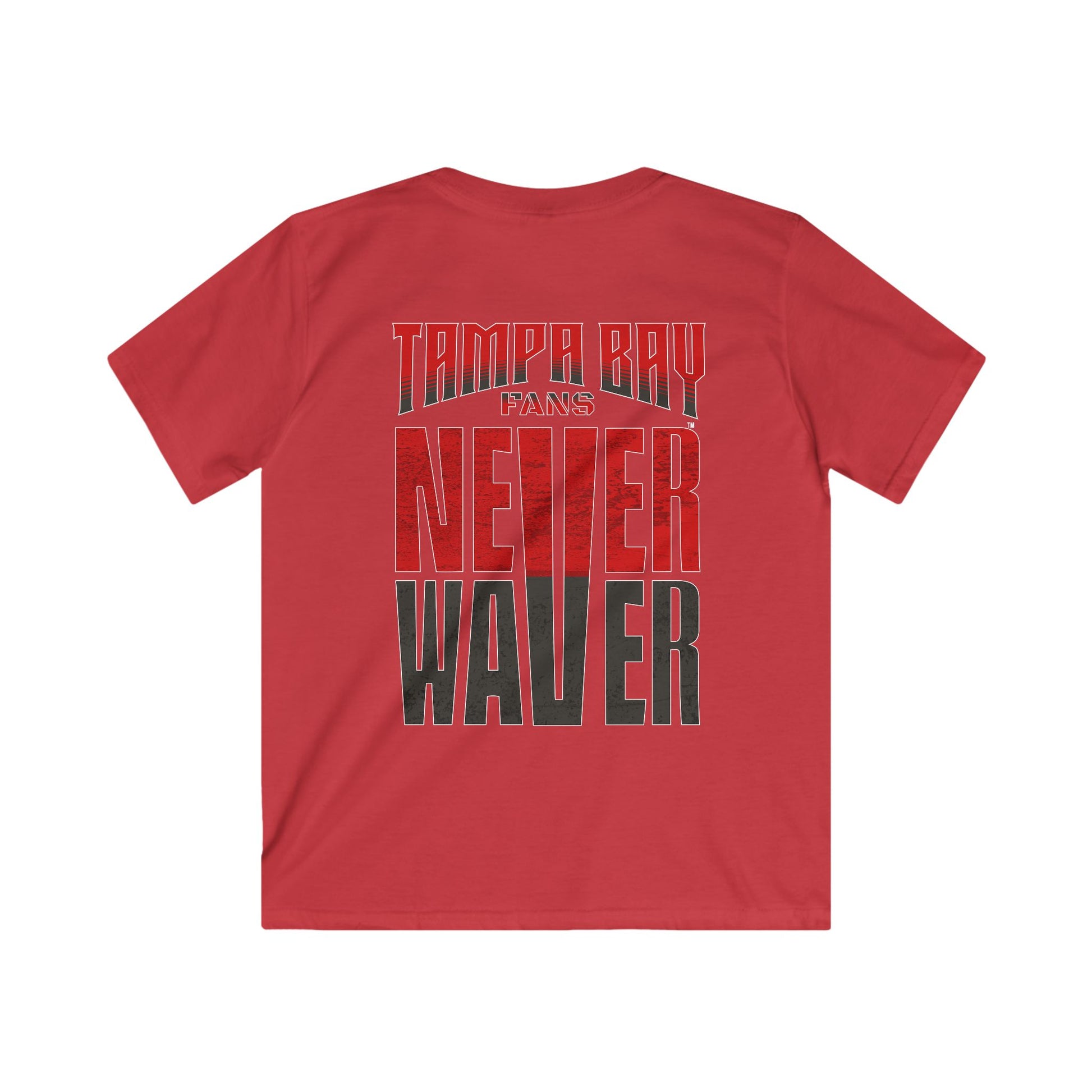 Tampa Bay Fans Never Waver Kids Softstyle Tee - Never Waver