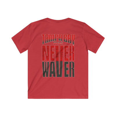 Tampa Bay Fans Never Waver Kids Softstyle Tee - Never Waver