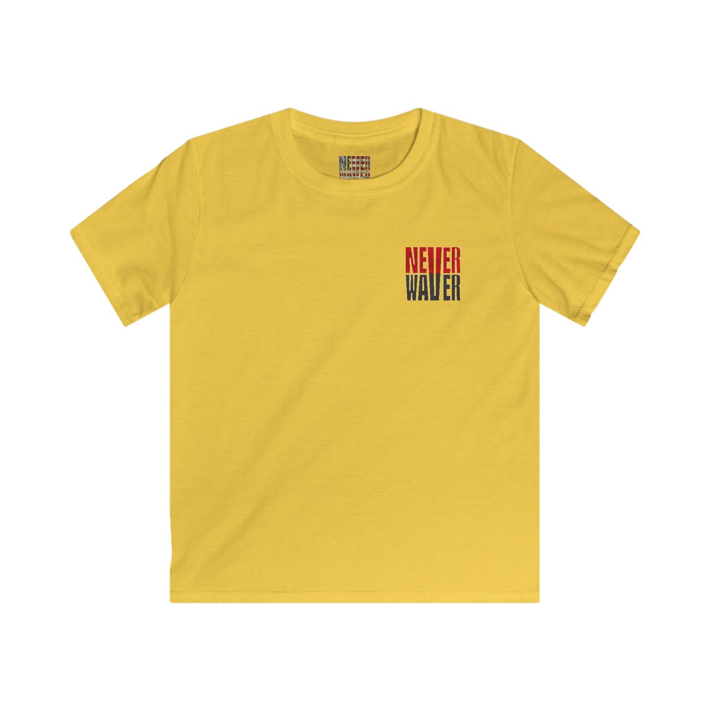 Tampa Bay Fans Never Waver Kids Softstyle Tee - Never Waver
