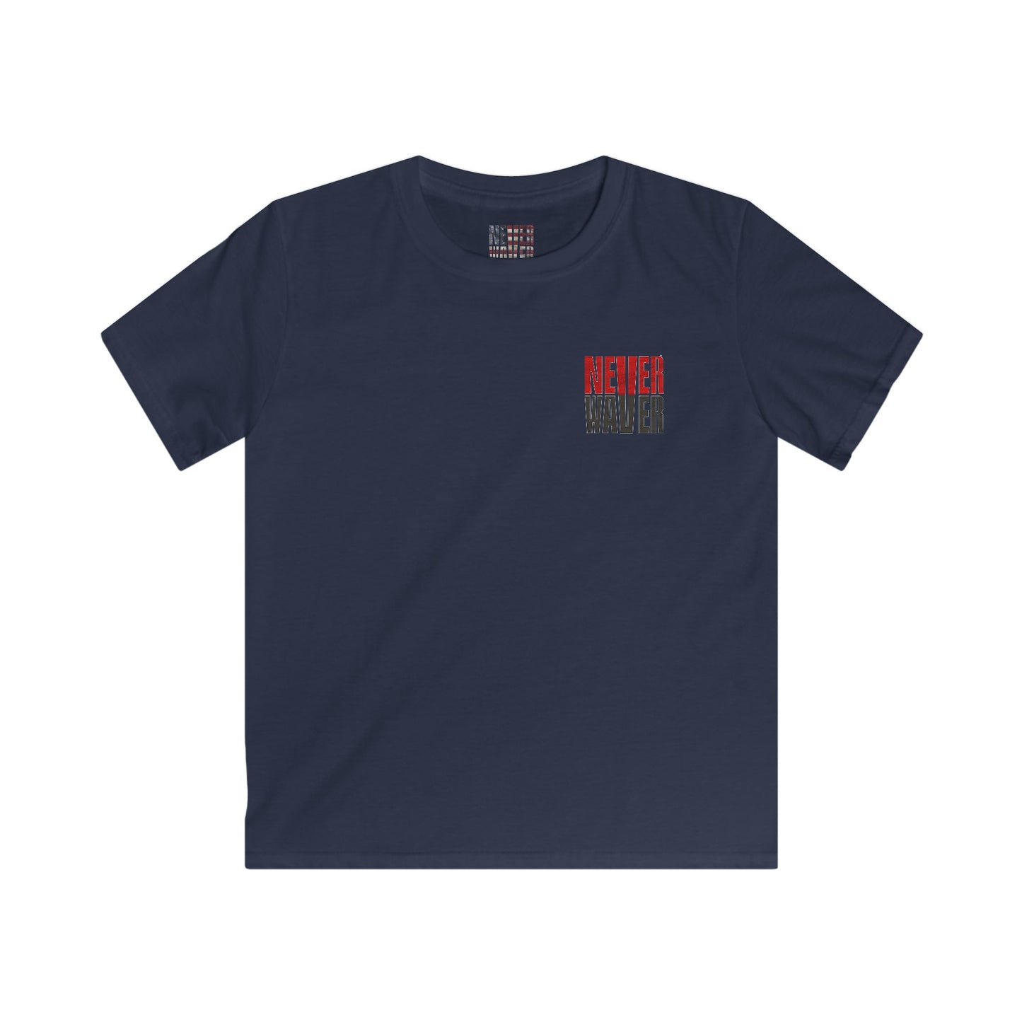 Tampa Bay Fans Never Waver Kids Softstyle Tee - Never Waver
