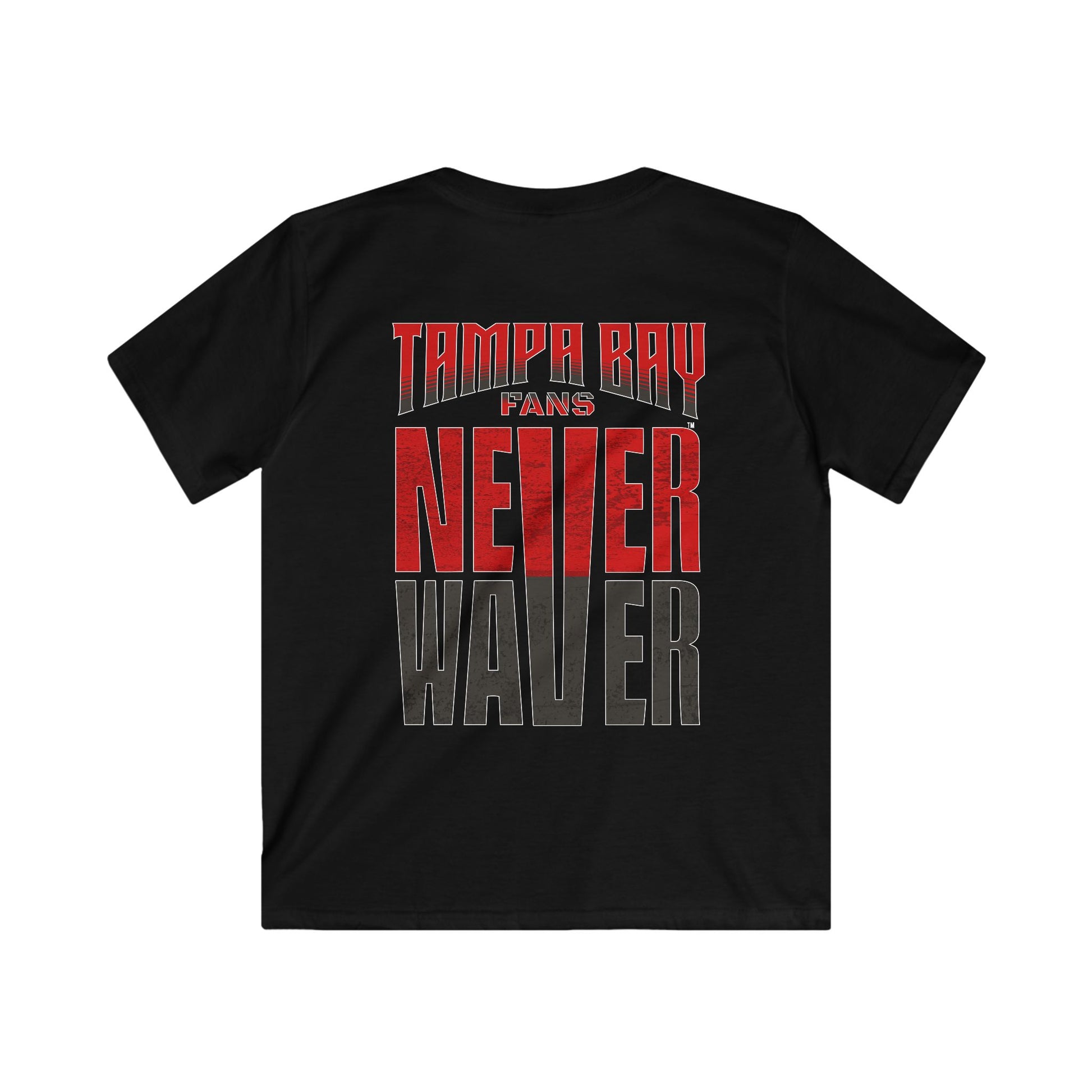 Tampa Bay Fans Never Waver Kids Softstyle Tee - Never Waver