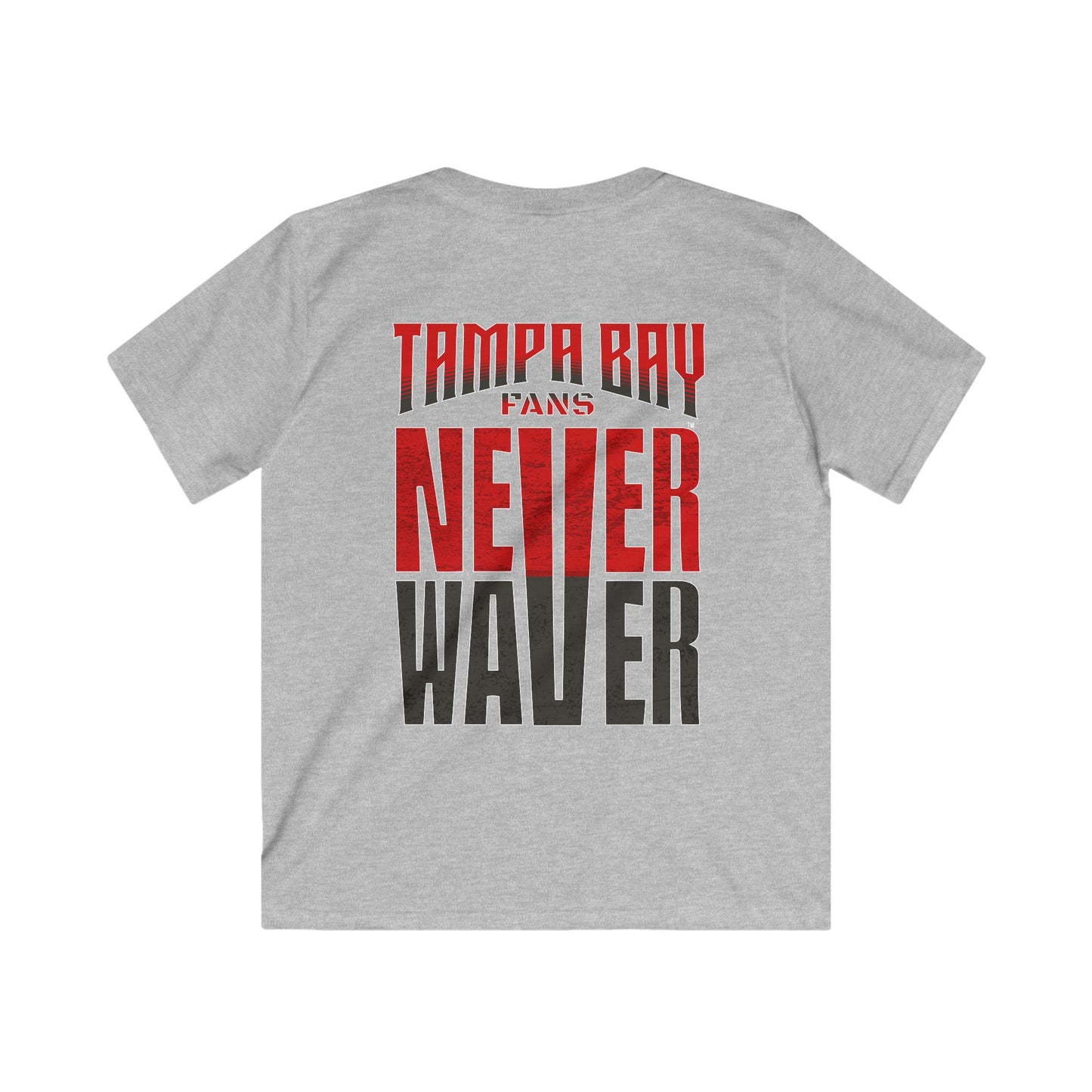 Tampa Bay Fans Never Waver Kids Softstyle Tee - Never Waver