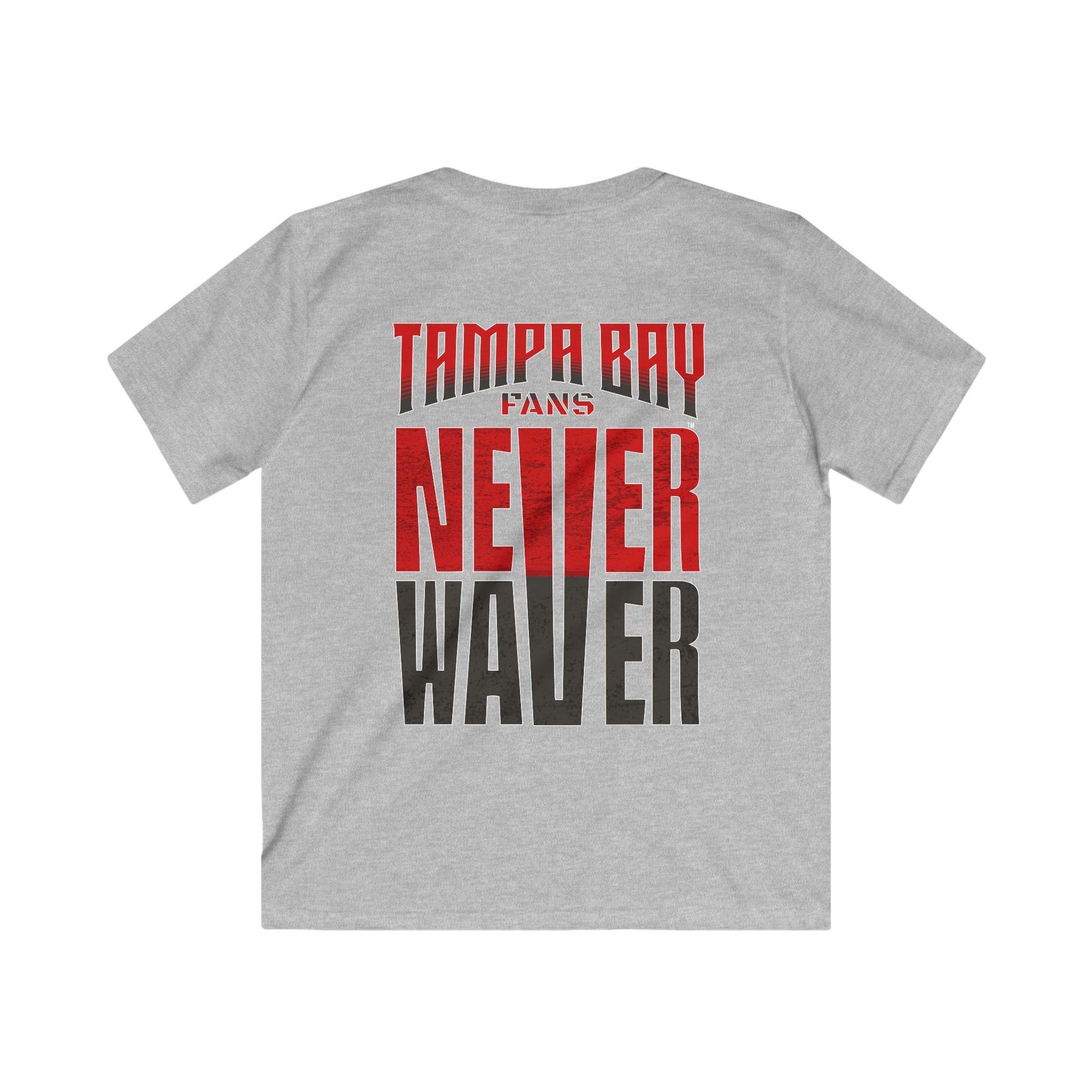 Tampa Bay Fans Never Waver Kids Softstyle Tee - Never Waver