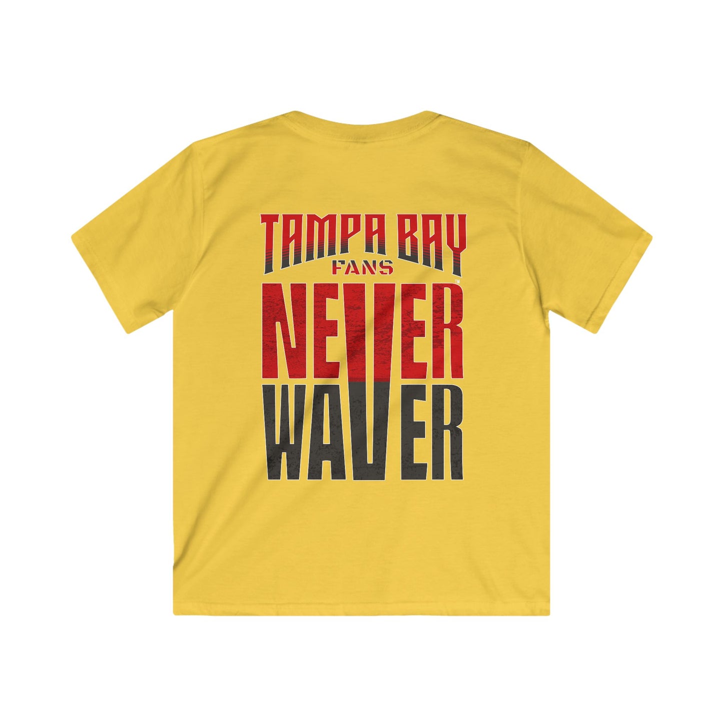 Tampa Bay Fans Never Waver Kids Softstyle Tee - Never Waver