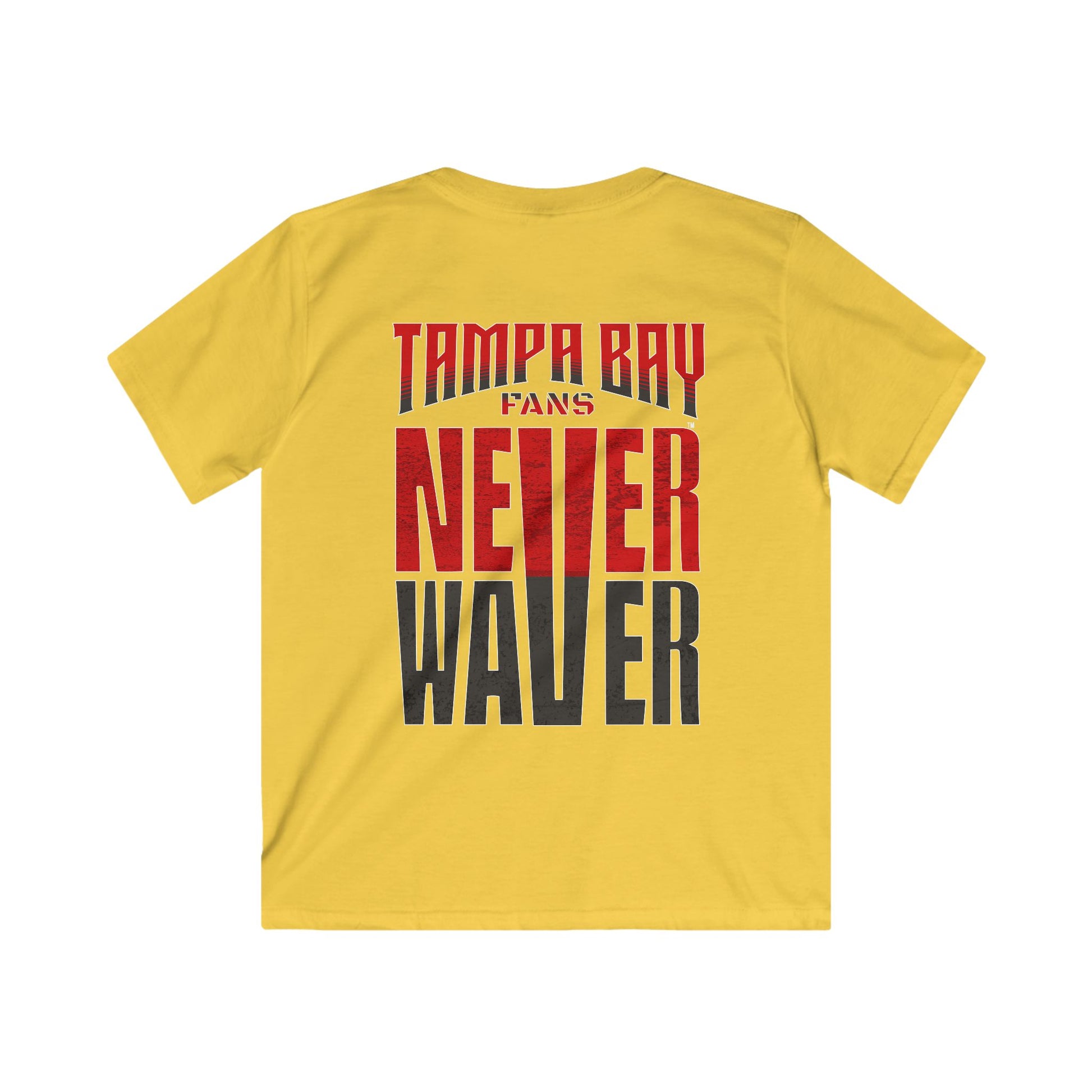Tampa Bay Fans Never Waver Kids Softstyle Tee - Never Waver