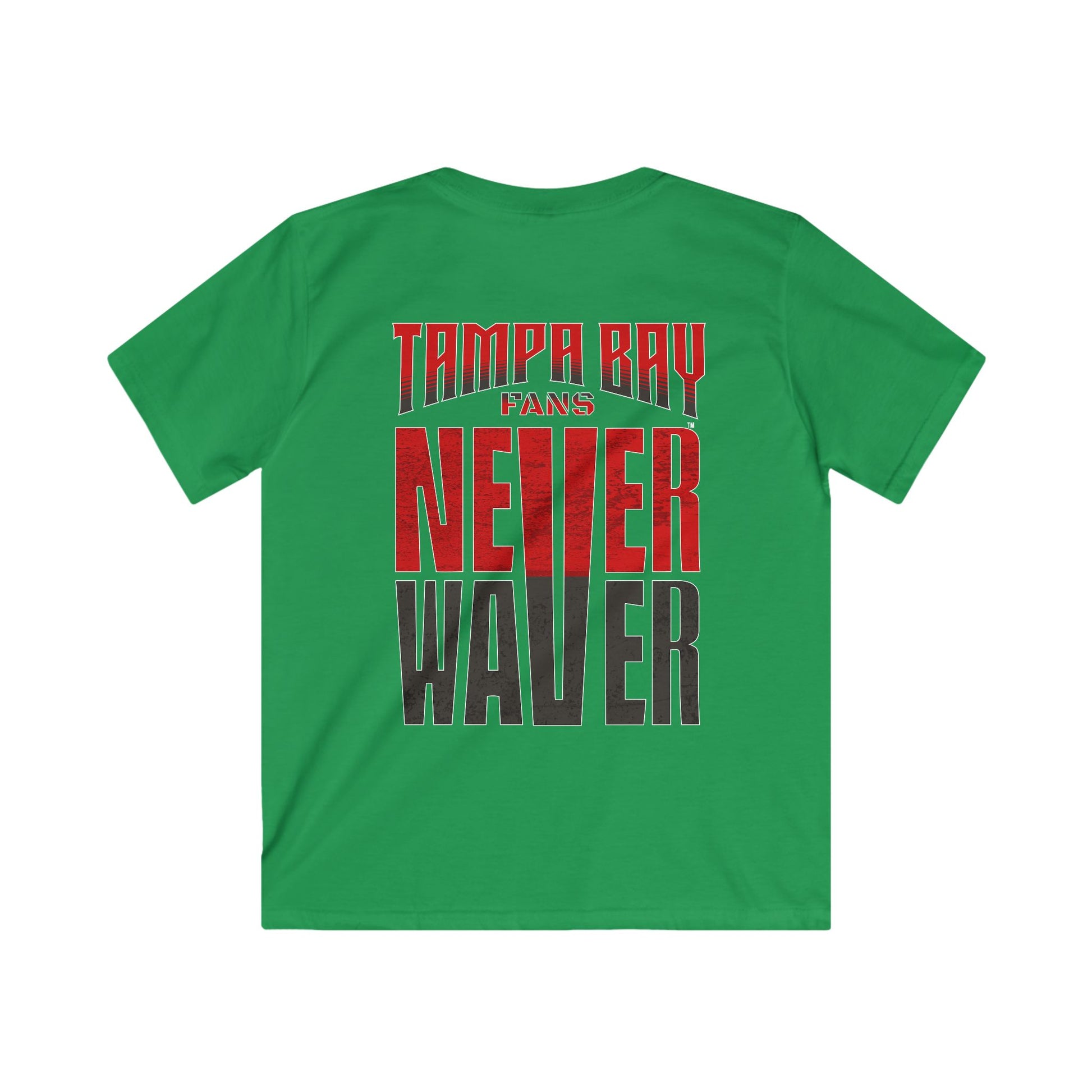 Tampa Bay Fans Never Waver Kids Softstyle Tee - Never Waver