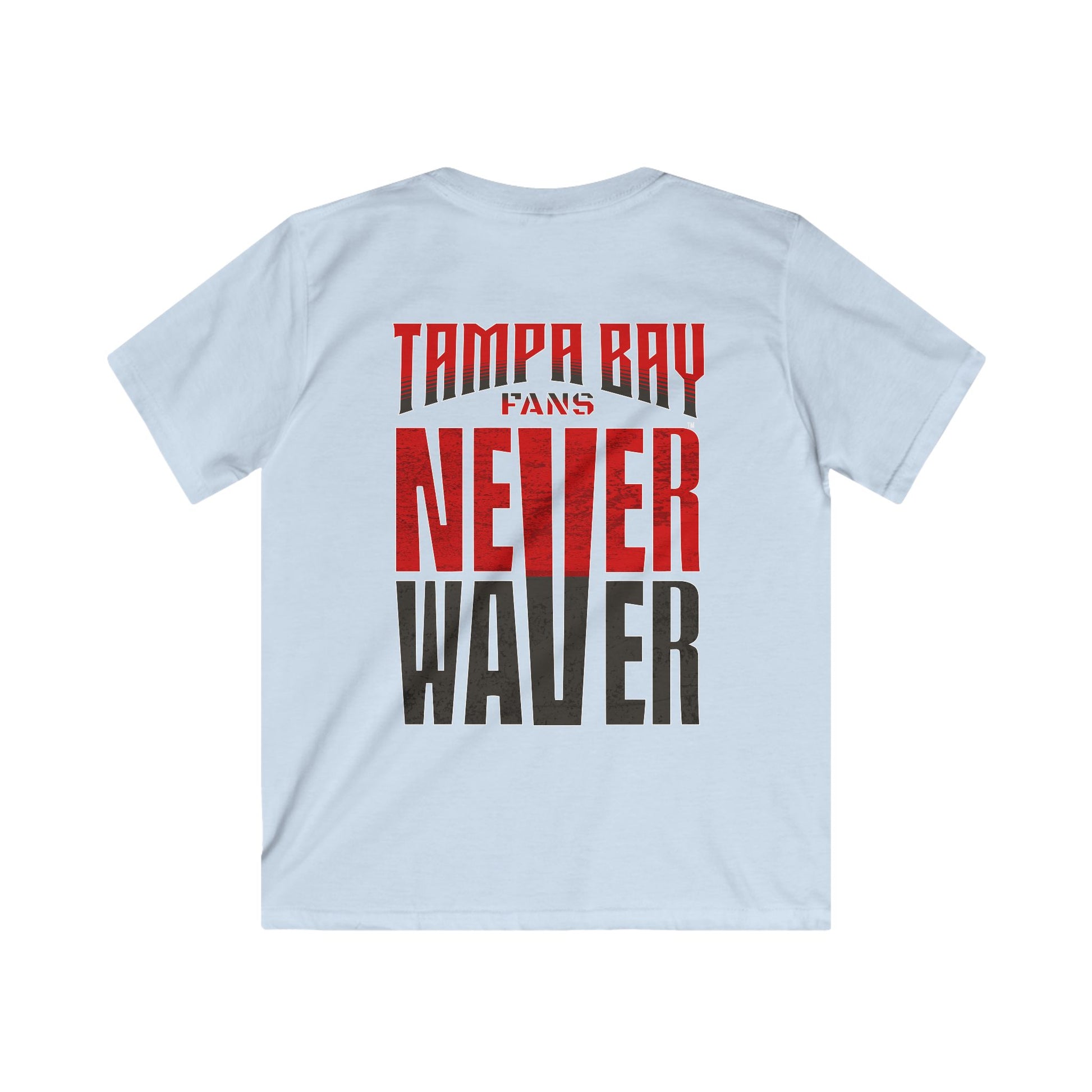 Tampa Bay Fans Never Waver Kids Softstyle Tee - Never Waver
