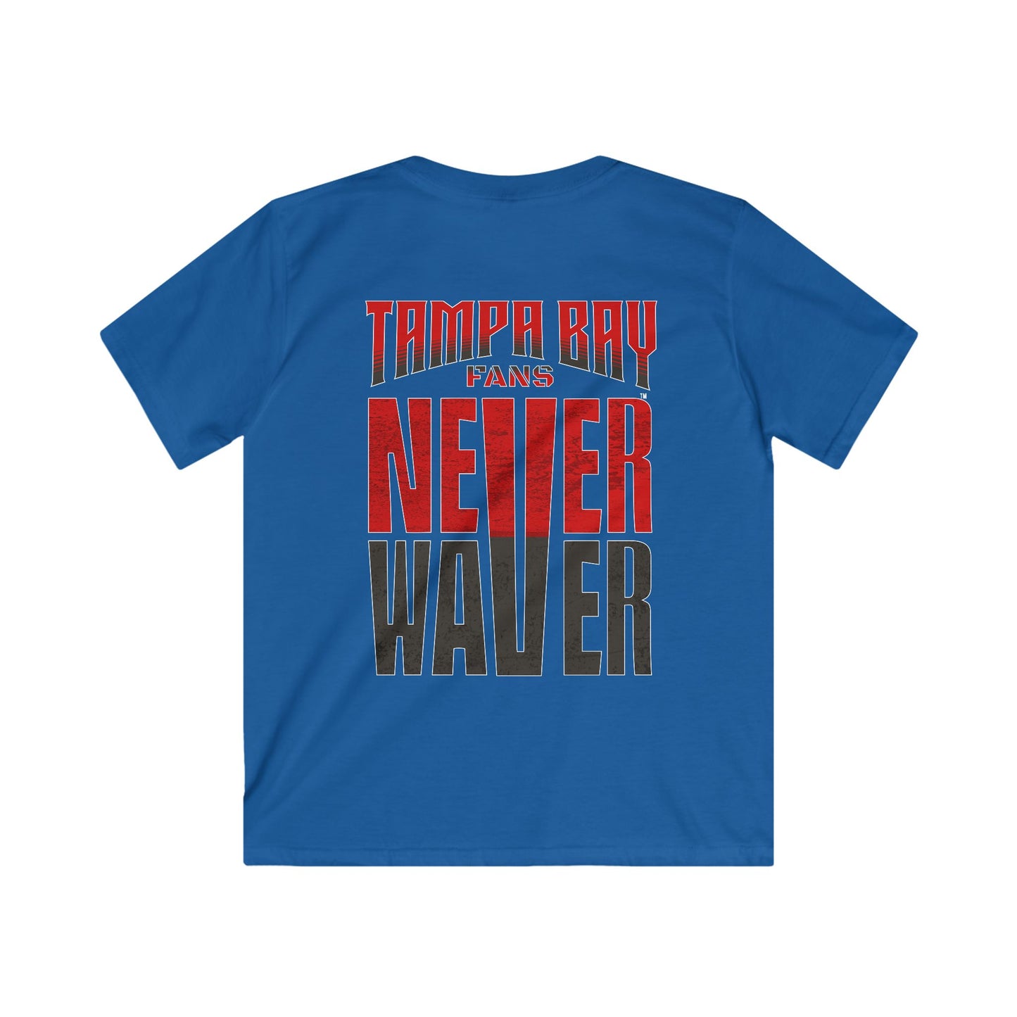 Tampa Bay Fans Never Waver Kids Softstyle Tee - Never Waver