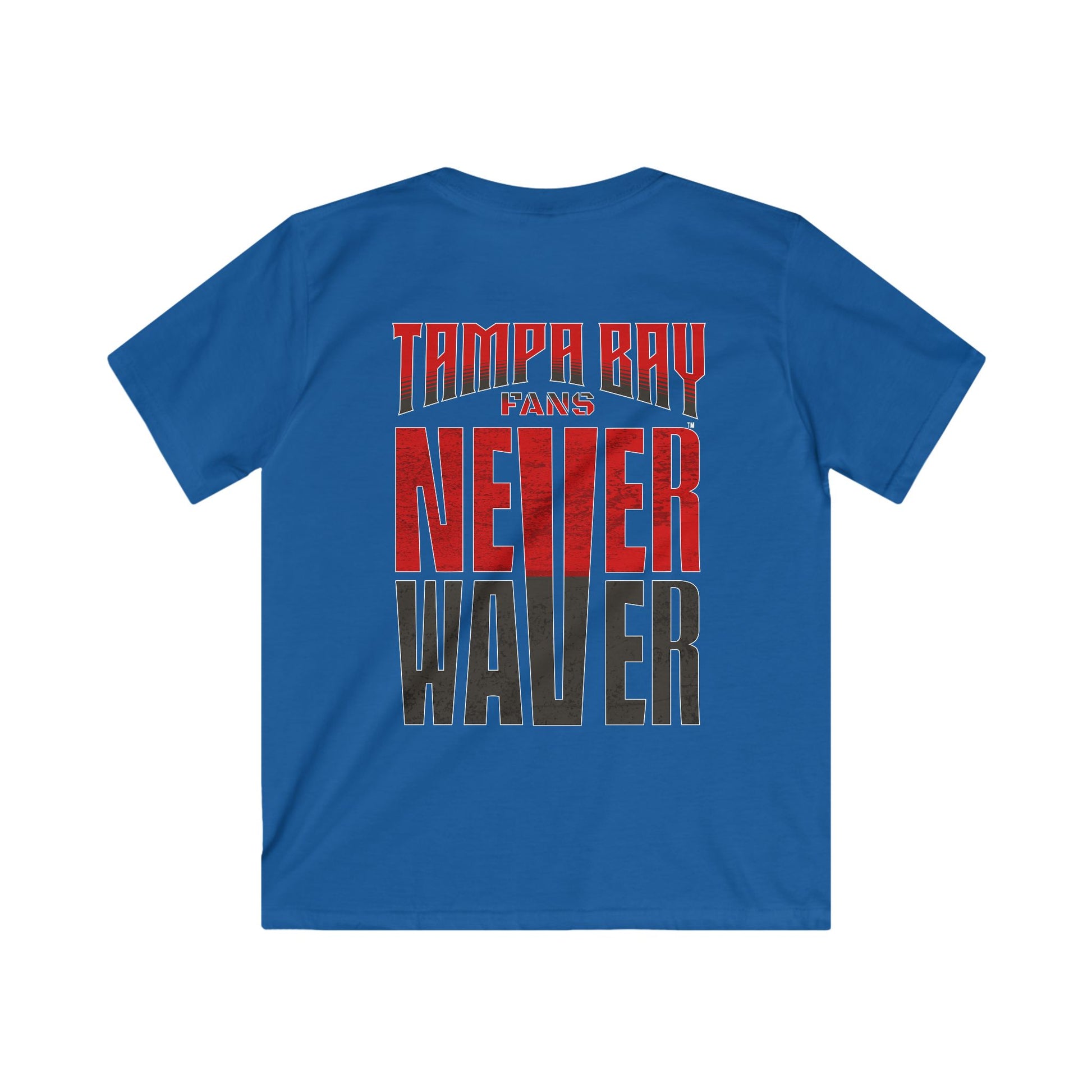 Tampa Bay Fans Never Waver Kids Softstyle Tee - Never Waver