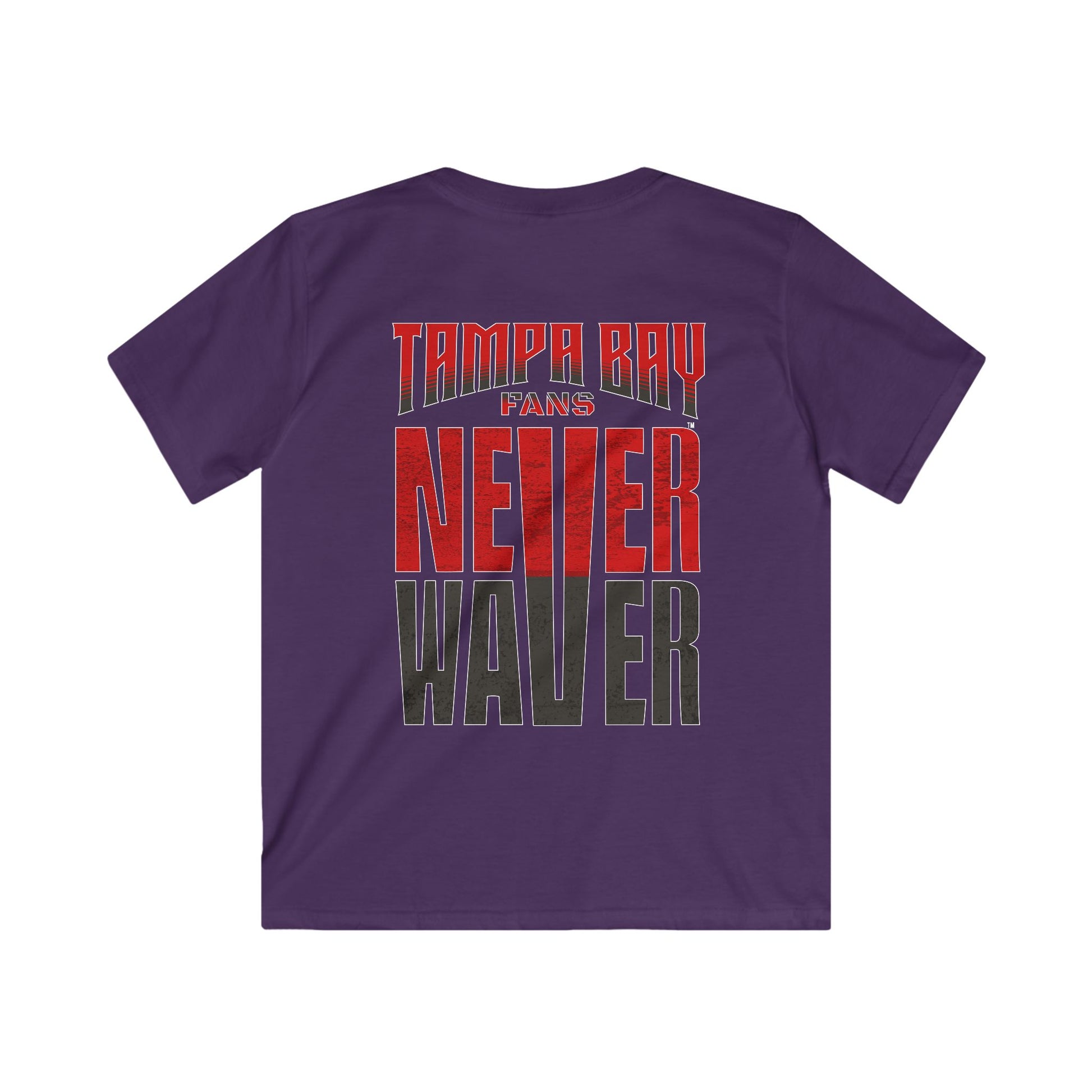 Tampa Bay Fans Never Waver Kids Softstyle Tee - Never Waver