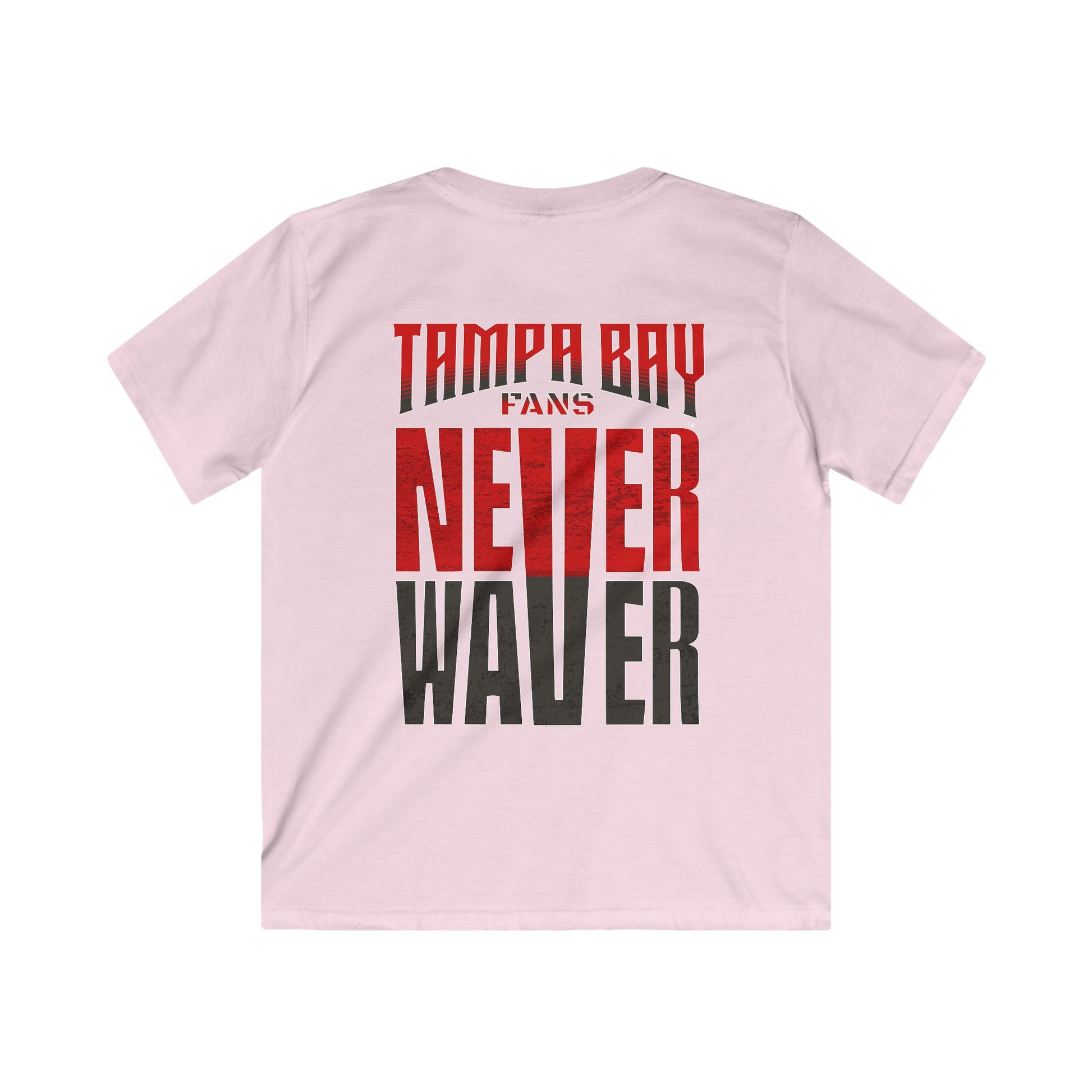 Tampa Bay Fans Never Waver Kids Softstyle Tee - Never Waver