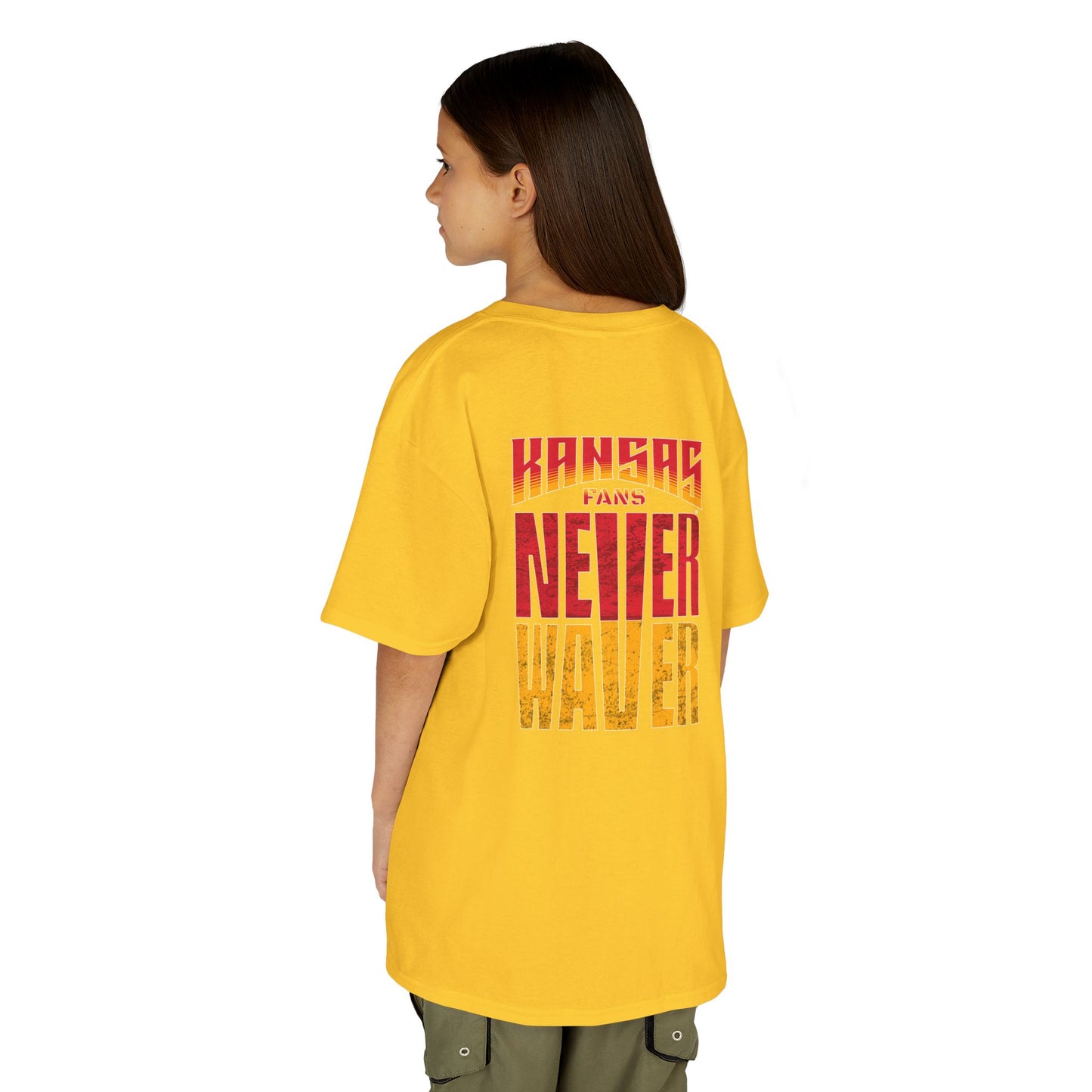 Kansas Fans Never Waver Kids Heavy Cotton™ Tee - Never Waver