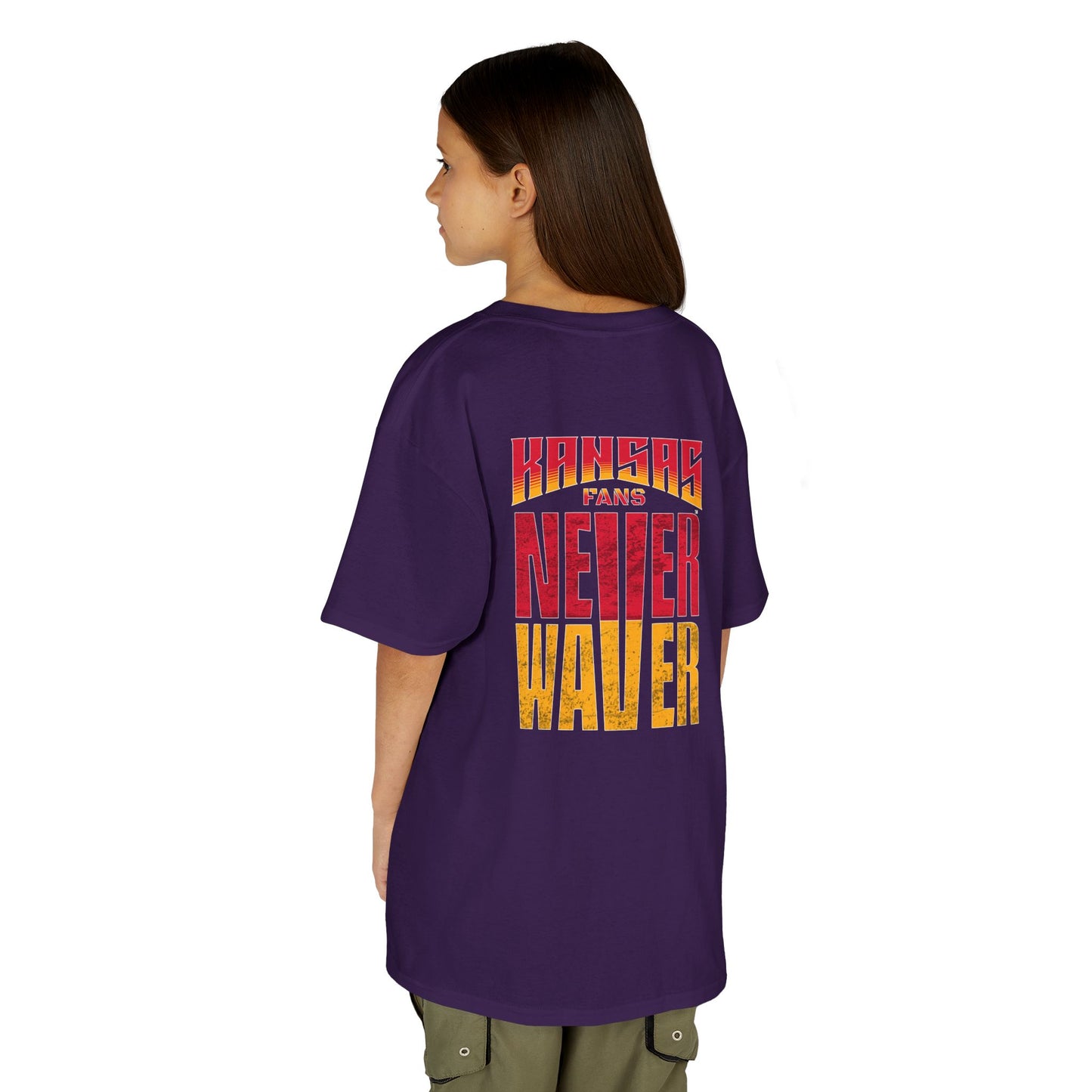 Kansas Fans Never Waver Kids Heavy Cotton™ Tee - Never Waver