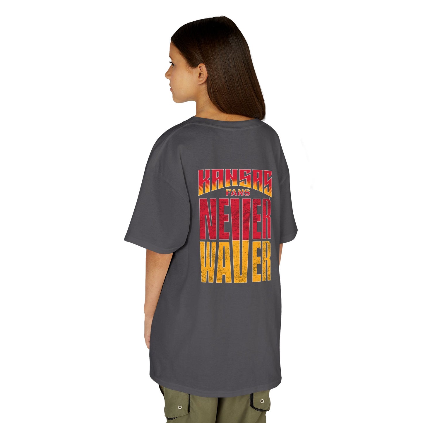 Kansas Fans Never Waver Kids Heavy Cotton™ Tee - Never Waver