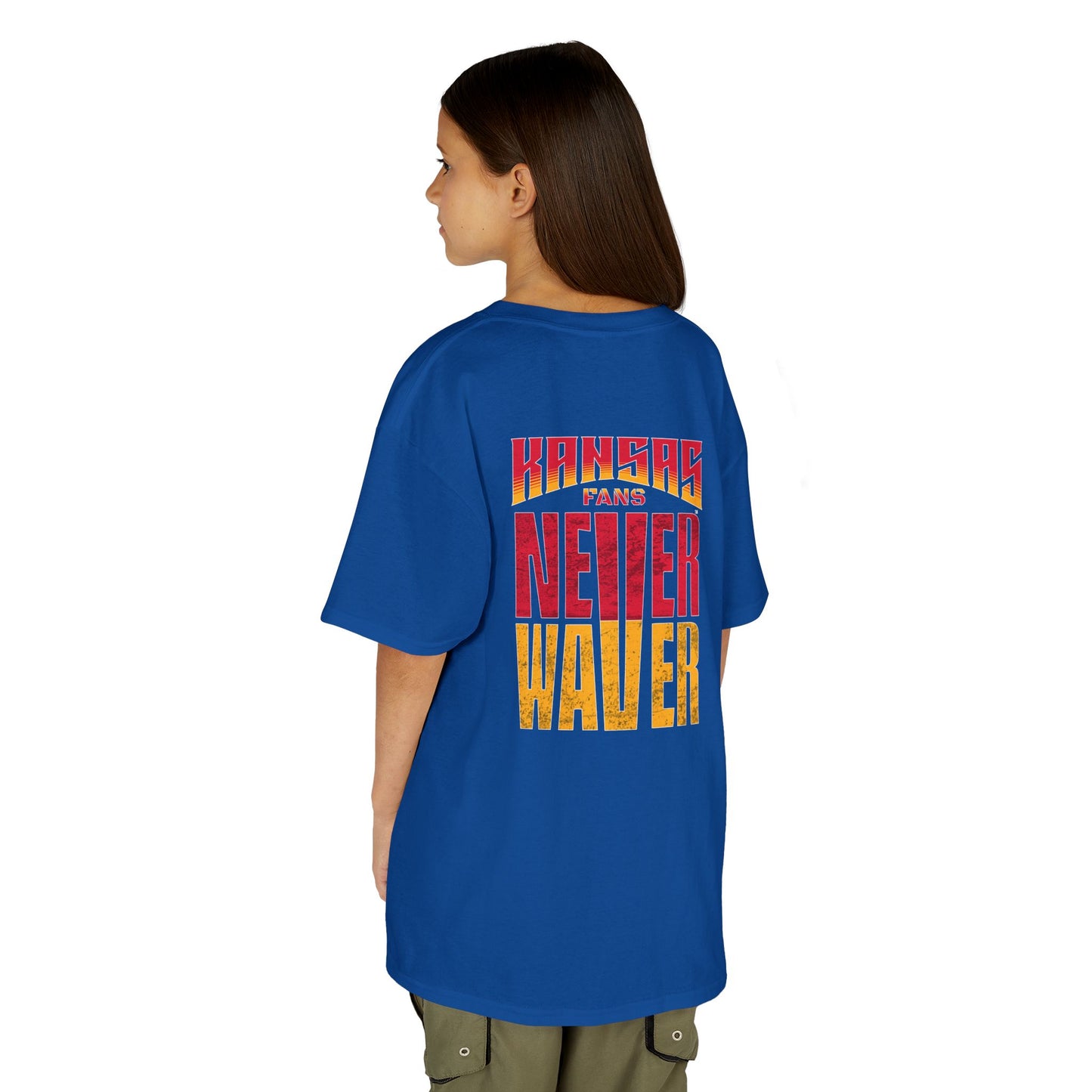 Kansas Fans Never Waver Kids Heavy Cotton™ Tee - Never Waver