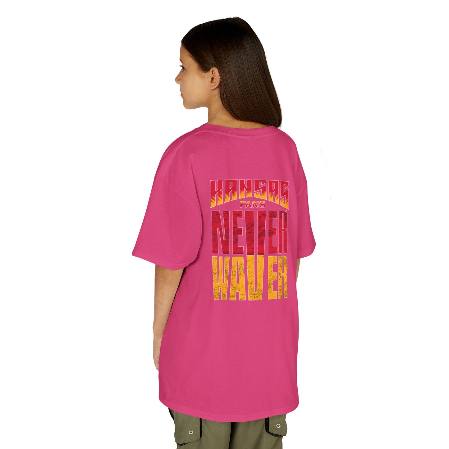 Kansas Fans Never Waver Kids Heavy Cotton™ Tee - Never Waver