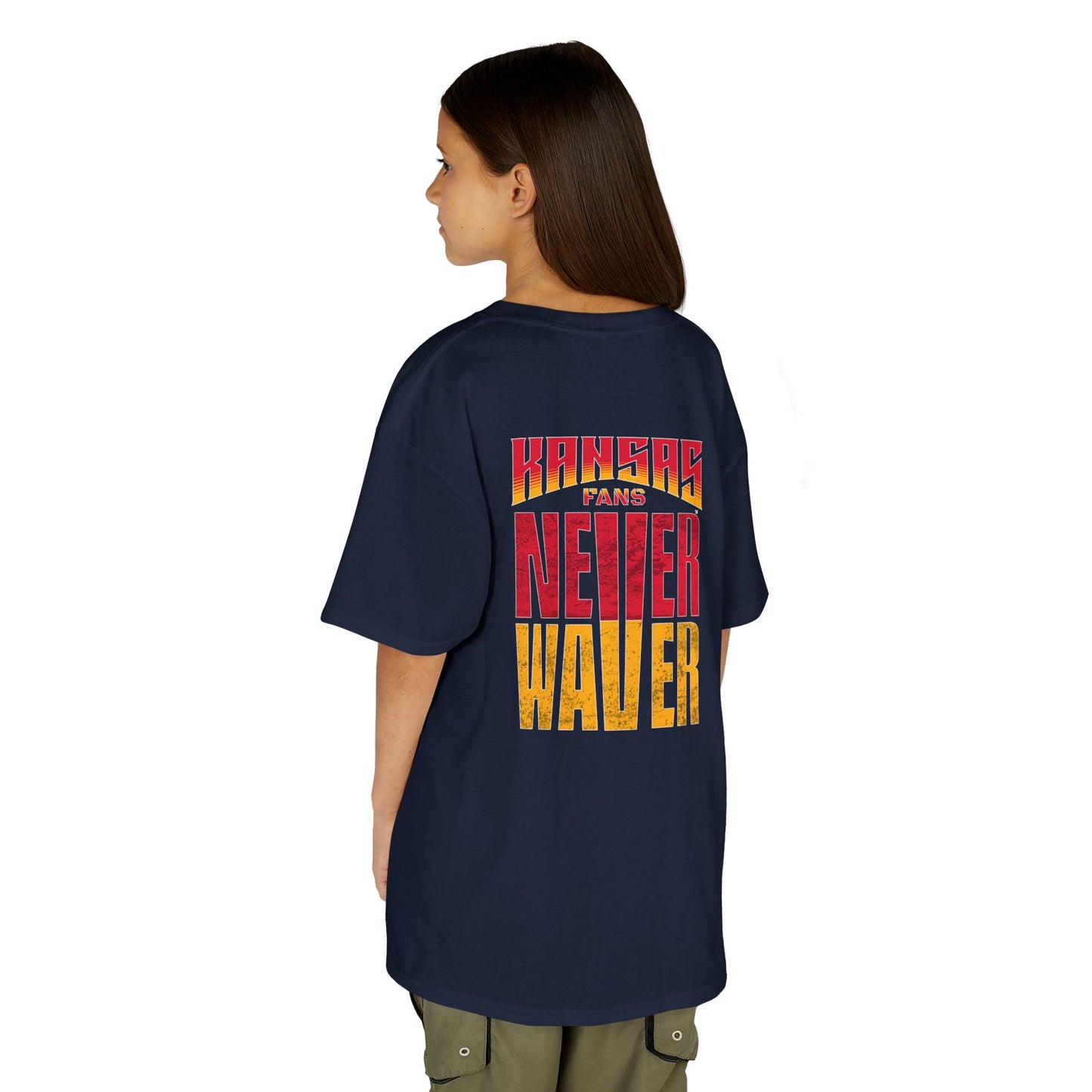 Kansas Fans Never Waver Kids Heavy Cotton™ Tee - Never Waver