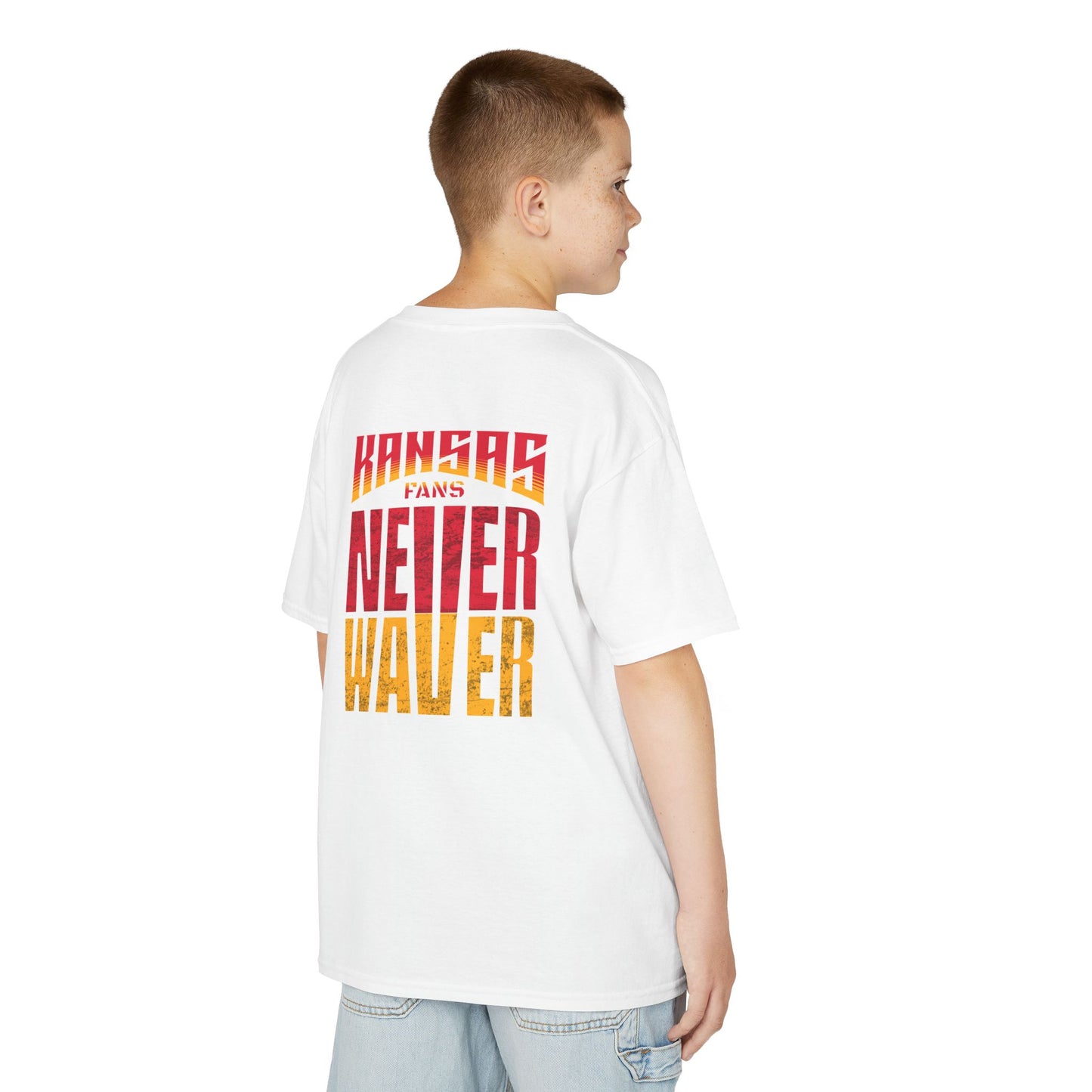 Kansas Fans Never Waver Kids Heavy Cotton™ Tee - Never Waver