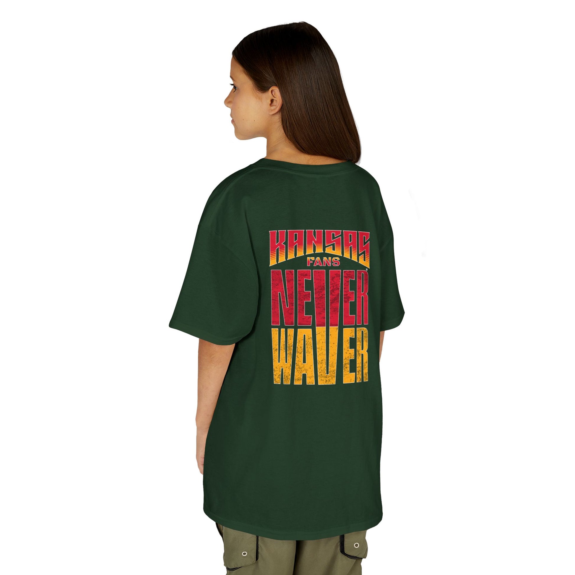 Kansas Fans Never Waver Kids Heavy Cotton™ Tee - Never Waver