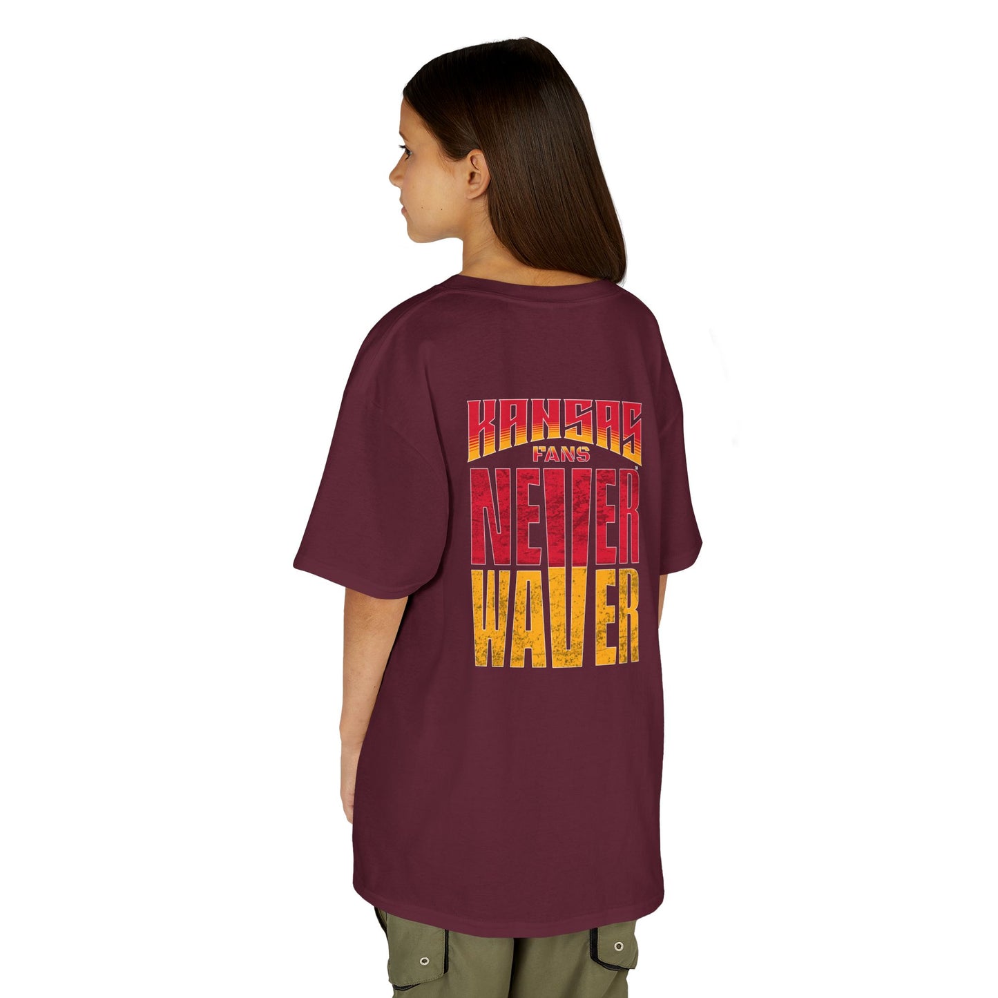 Kansas Fans Never Waver Kids Heavy Cotton™ Tee - Never Waver