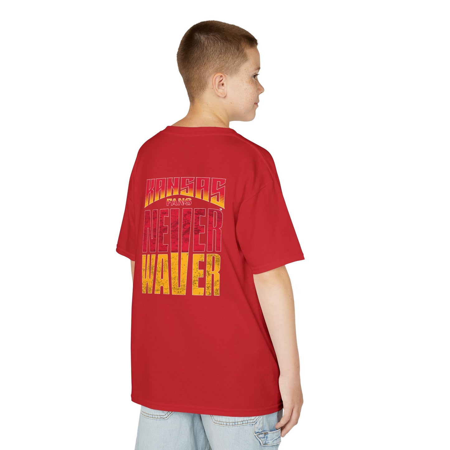 Kansas Fans Never Waver Kids Heavy Cotton™ Tee - Never Waver