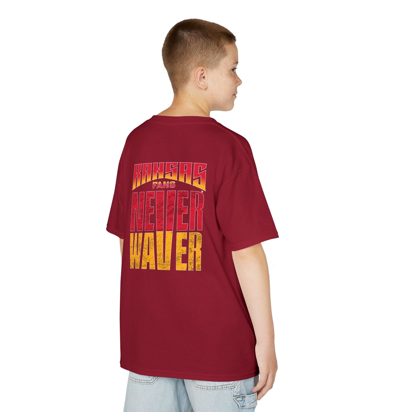 Kansas Fans Never Waver Kids Heavy Cotton™ Tee - Never Waver