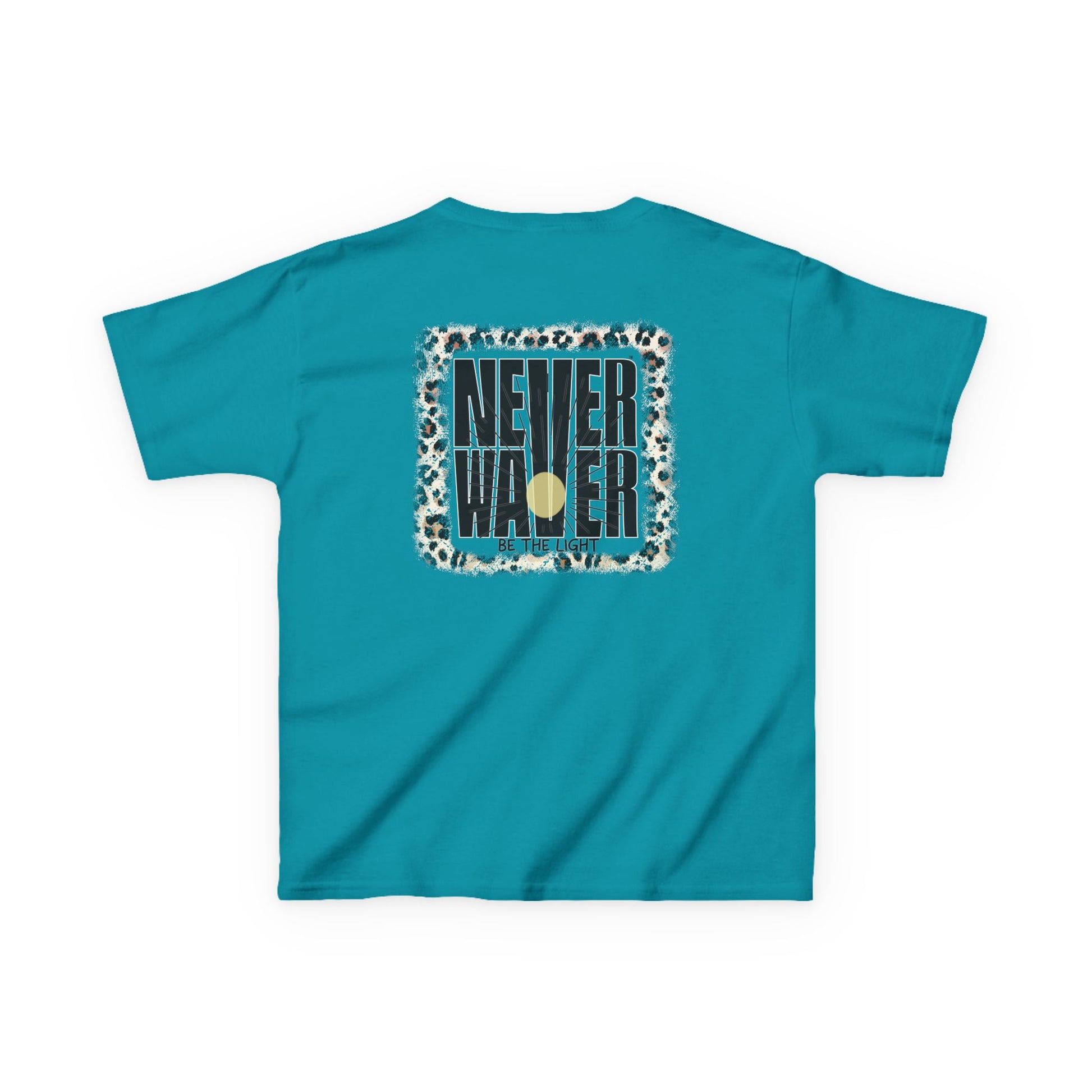 Kids Heavy Cotton™ Tee -NEVER WAVER Be The Light Design - Stylish, Comfortable Everyday Wear - Never Waver