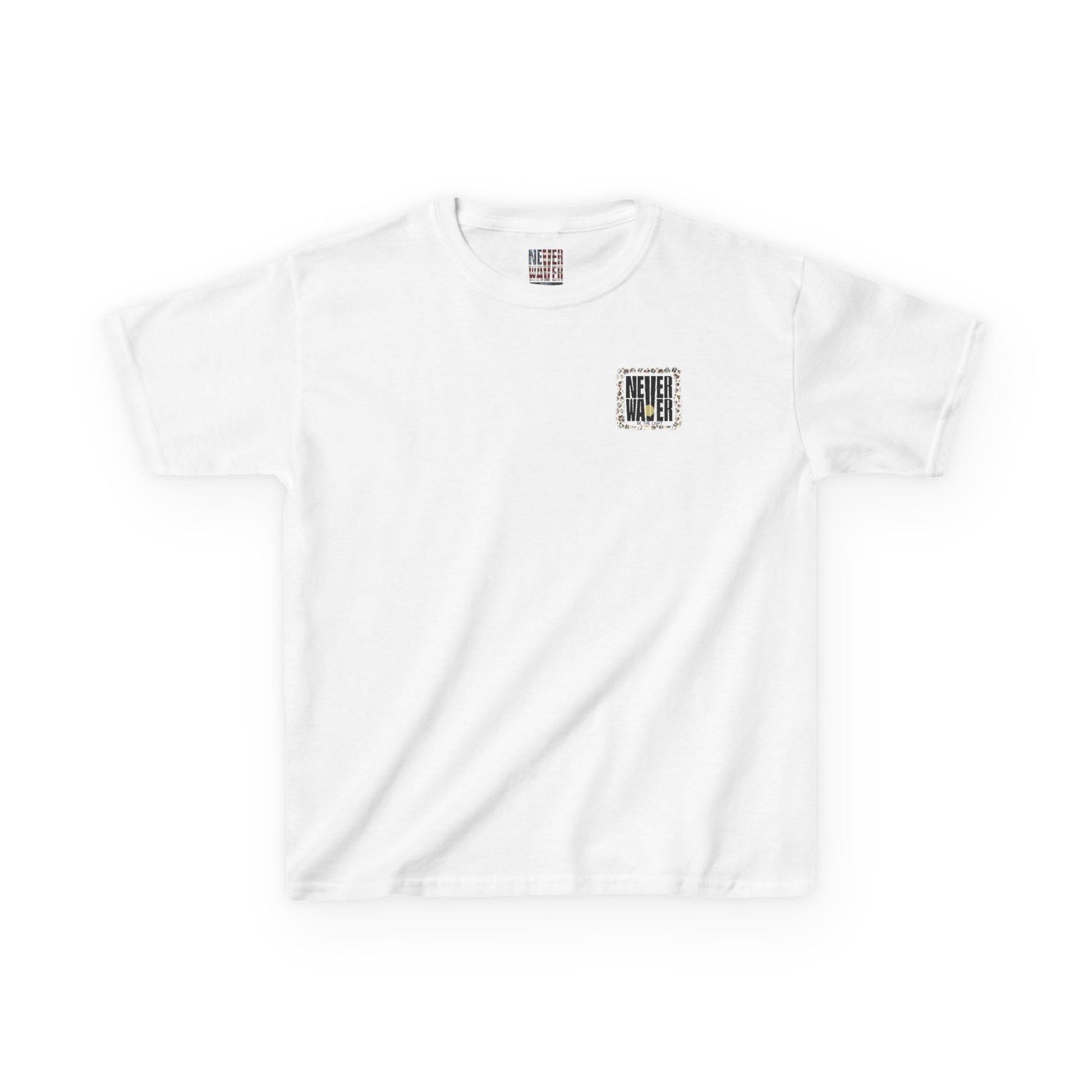 Kids Heavy Cotton™ Tee -NEVER WAVER Be The Light Design - Stylish, Comfortable Everyday Wear - Never Waver